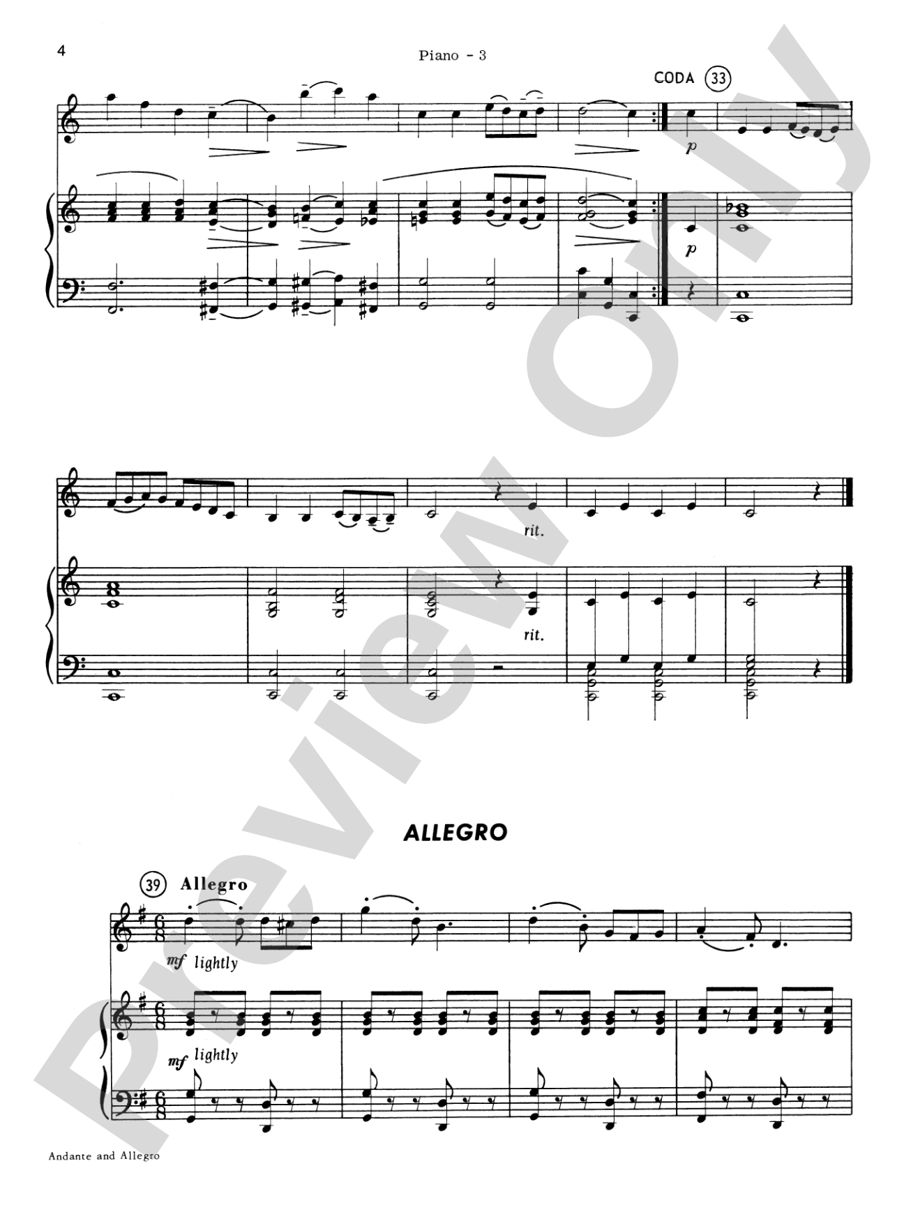 Highland/Etling Violin Quartet Series: Set 2: Piano Accompaniment