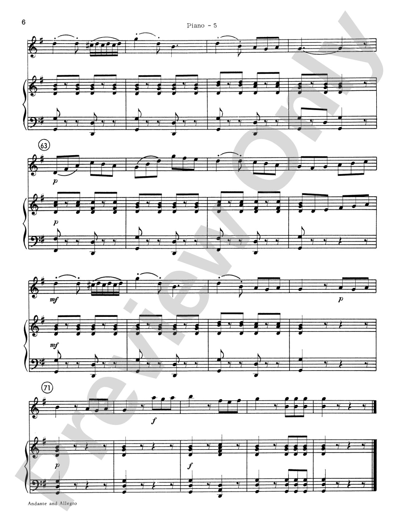 Highland/Etling Violin Quartet Series: Set 2: Piano Accompaniment