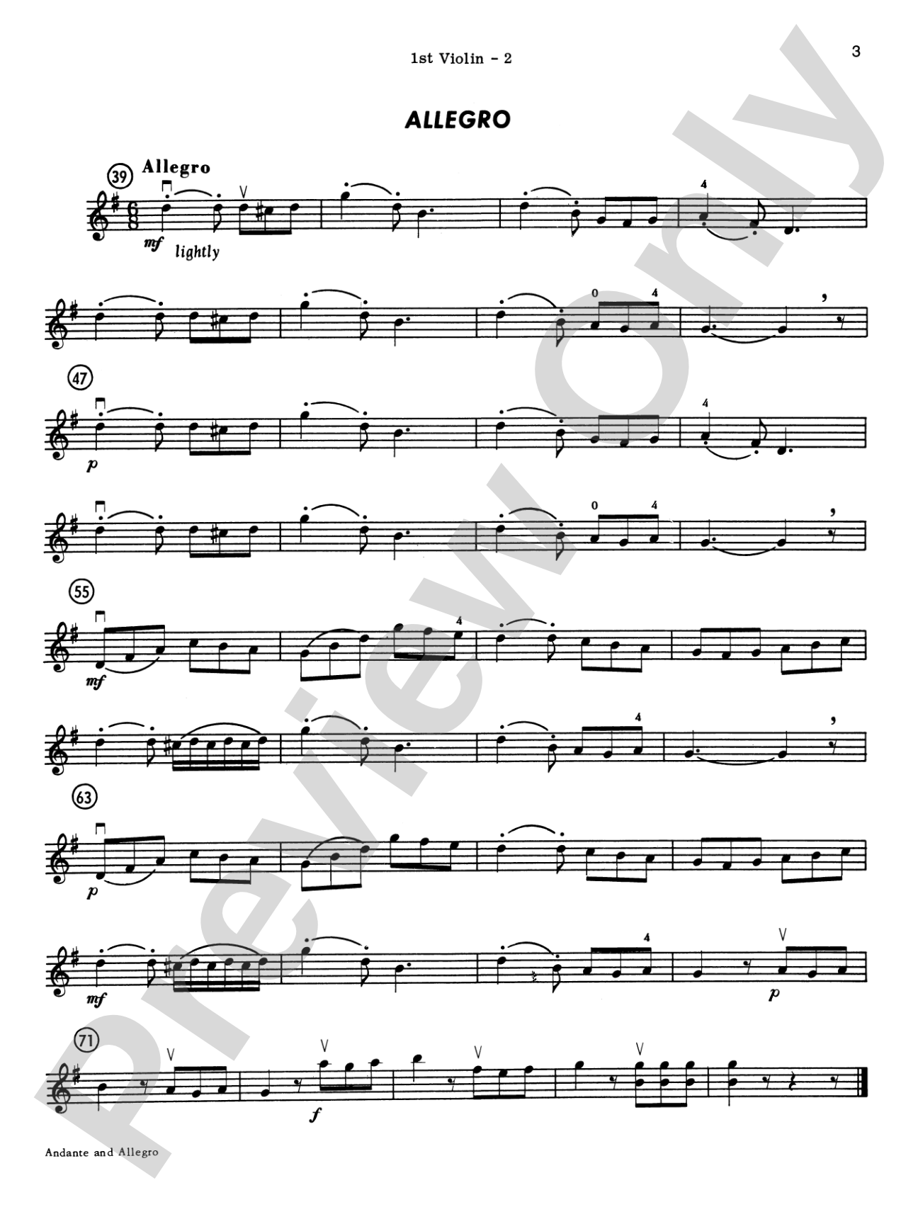 Highland/Etling Violin Quartet Series: Set 2: 1st Violin