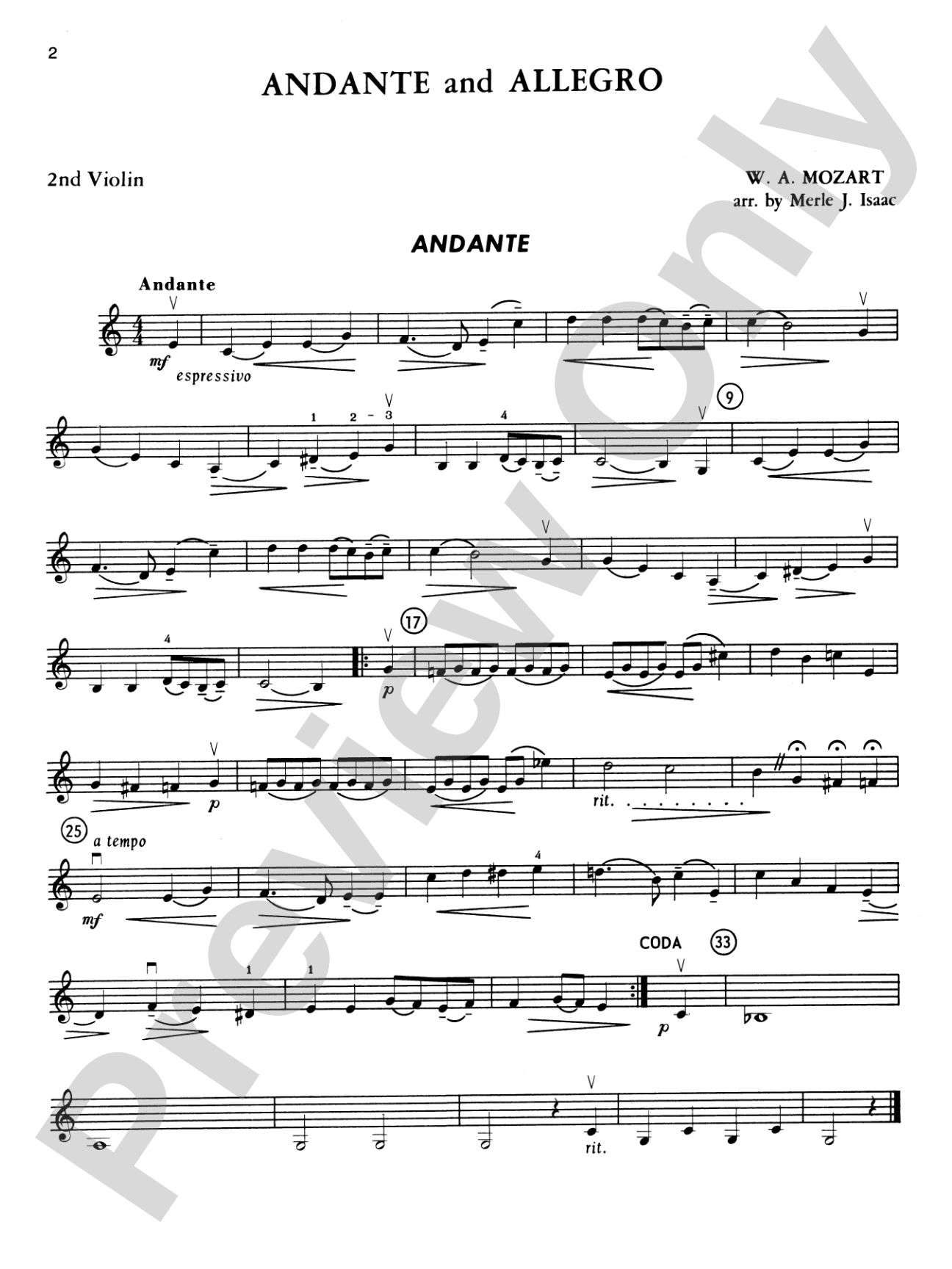 Highland/Etling Violin Quartet Series: Set 2: 2nd Violin