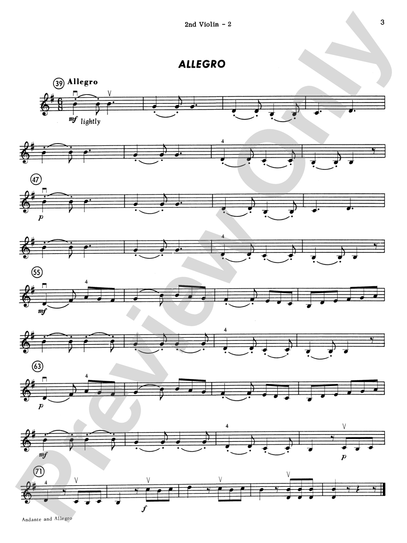 Highland/Etling Violin Quartet Series: Set 2: 2nd Violin