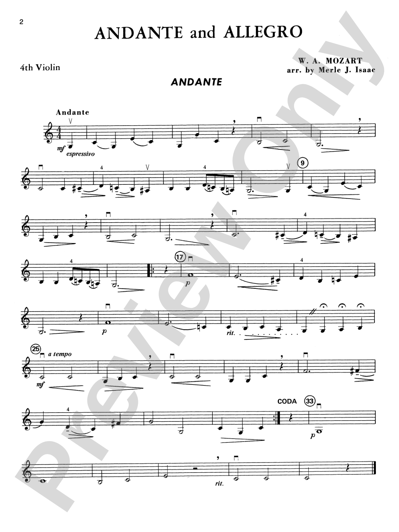 Highland/Etling Violin Quartet Series: Set 2: 4th Violin