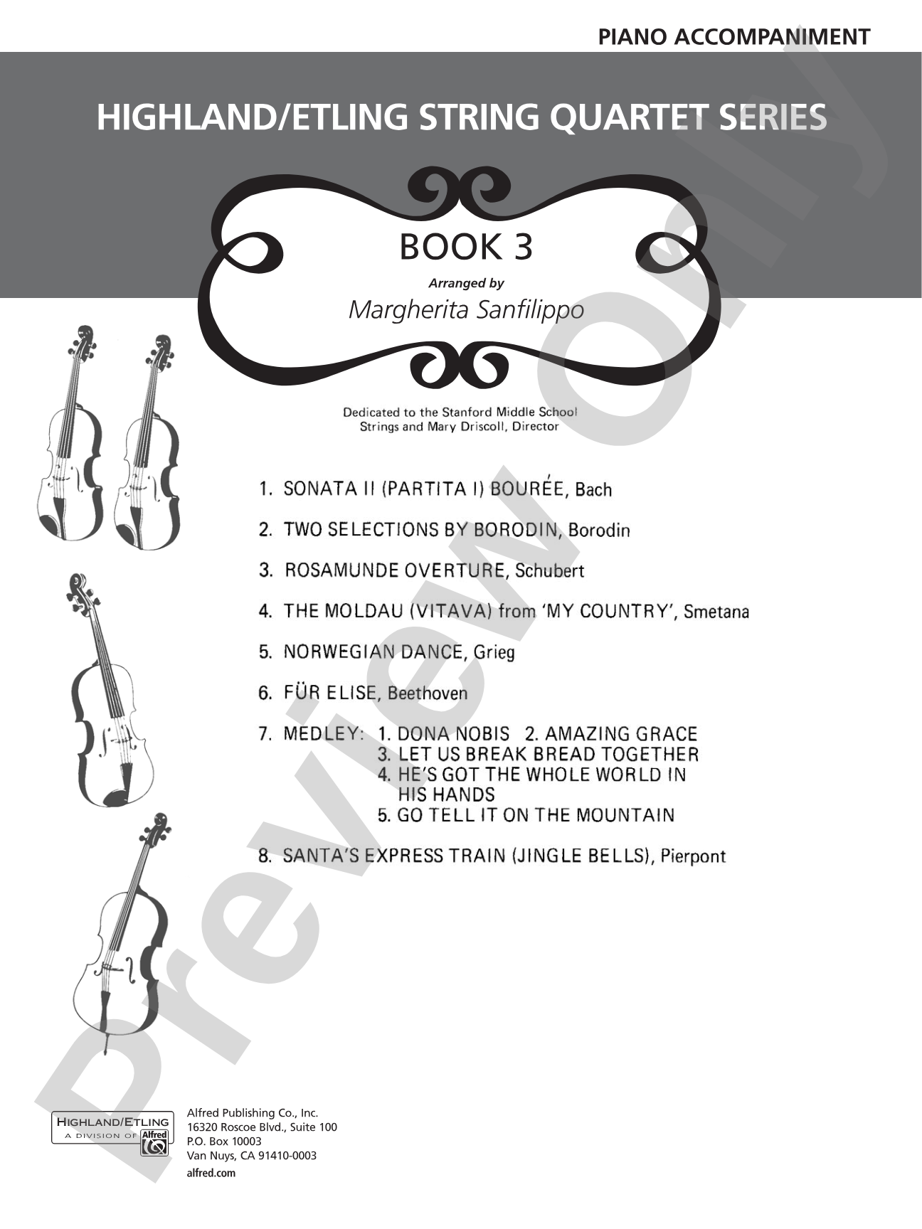 Highland/Etling Violin Quartet Series: Set 3: Piano Accompaniment
