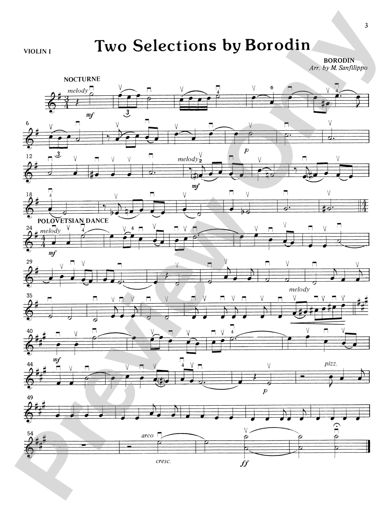 Highland/Etling Violin Quartet Series: Set 3: 1st Violin