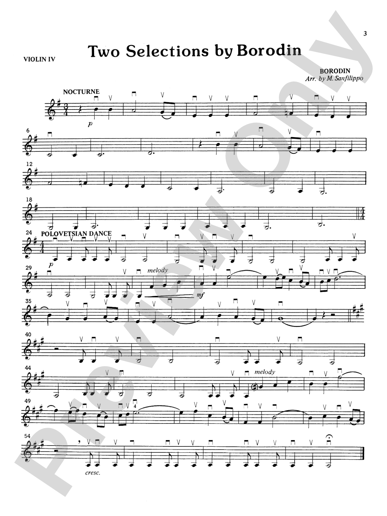 Highland/Etling Violin Quartet Series: Set 3: 4th Violin