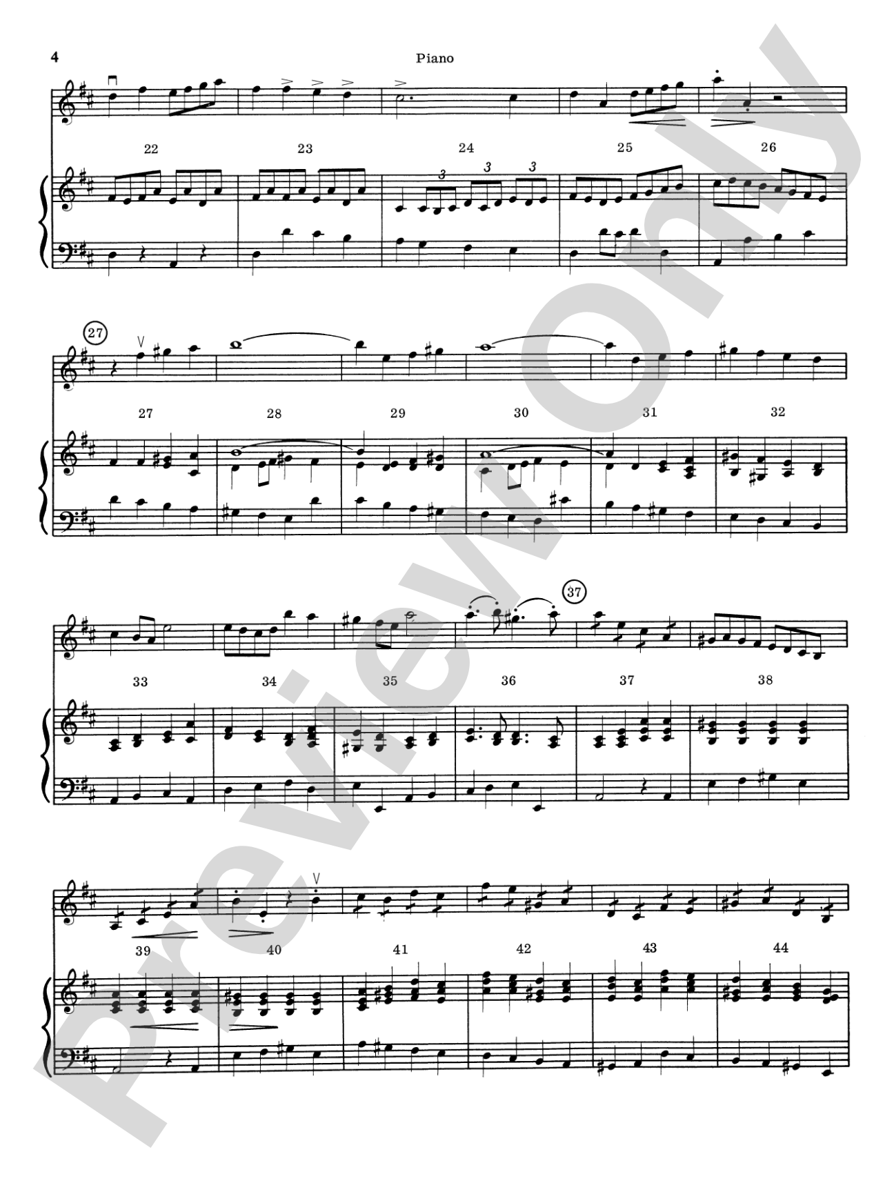 Highland/Etling Violin Quartet Series: Set 5: Piano Accompaniment