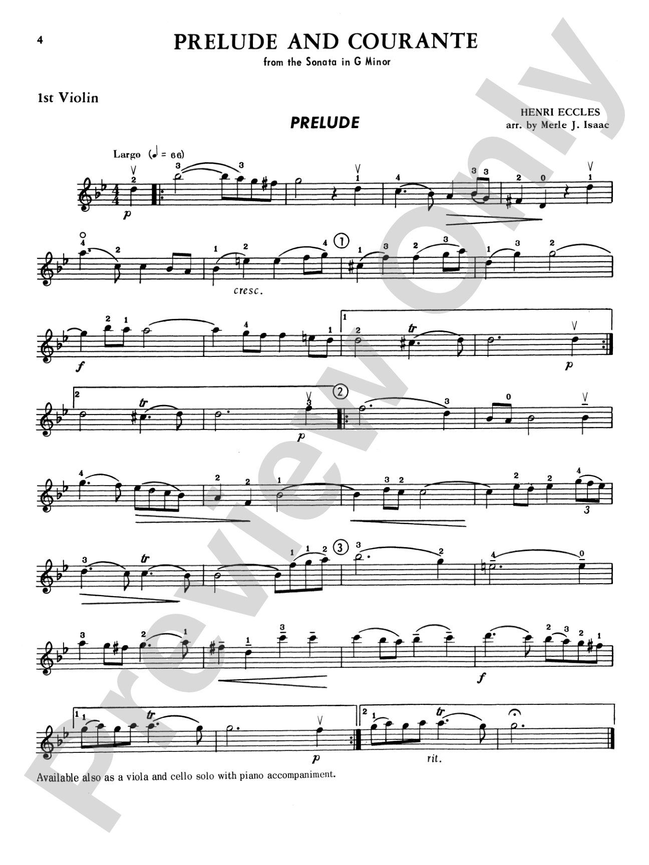 Highland/Etling Violin Quartet Series: Set 5: 1st Violin