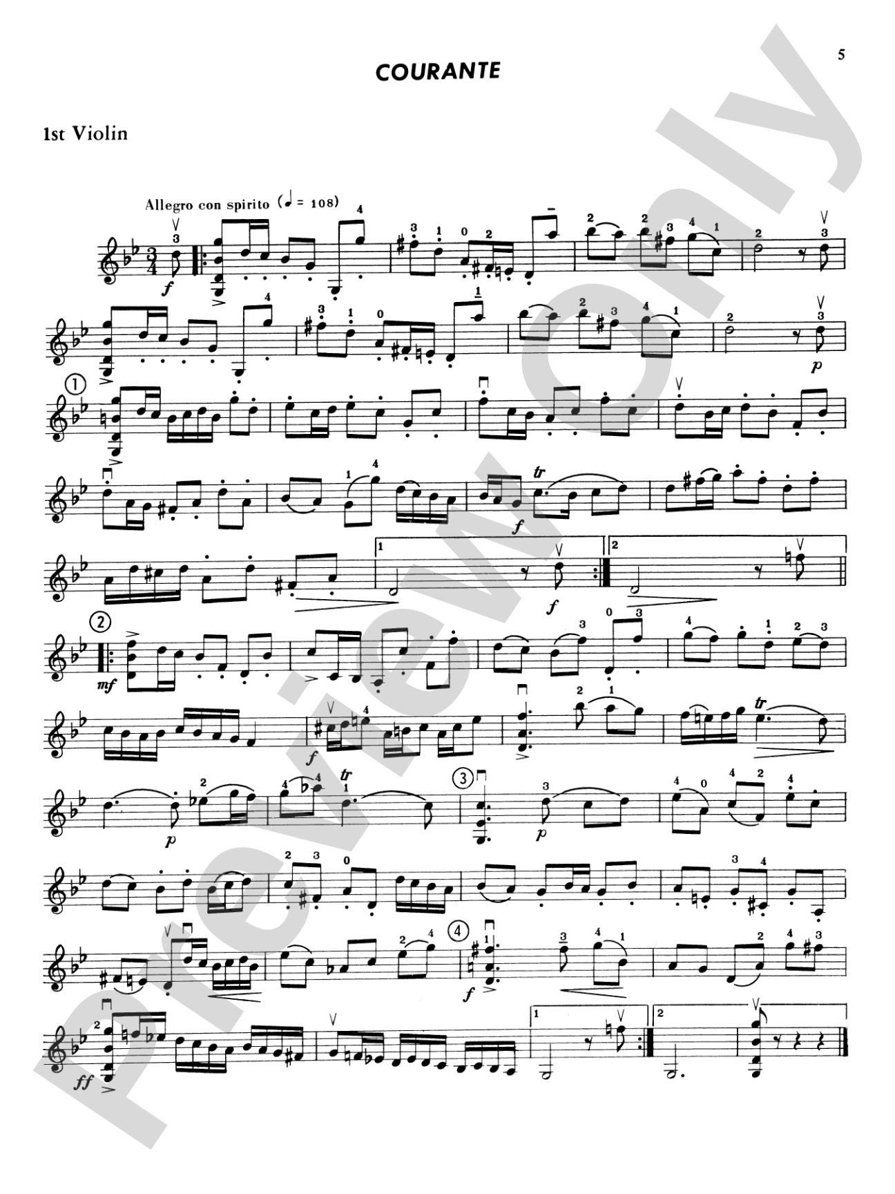 Highland/Etling Violin Quartet Series: Set 5: 1st Violin