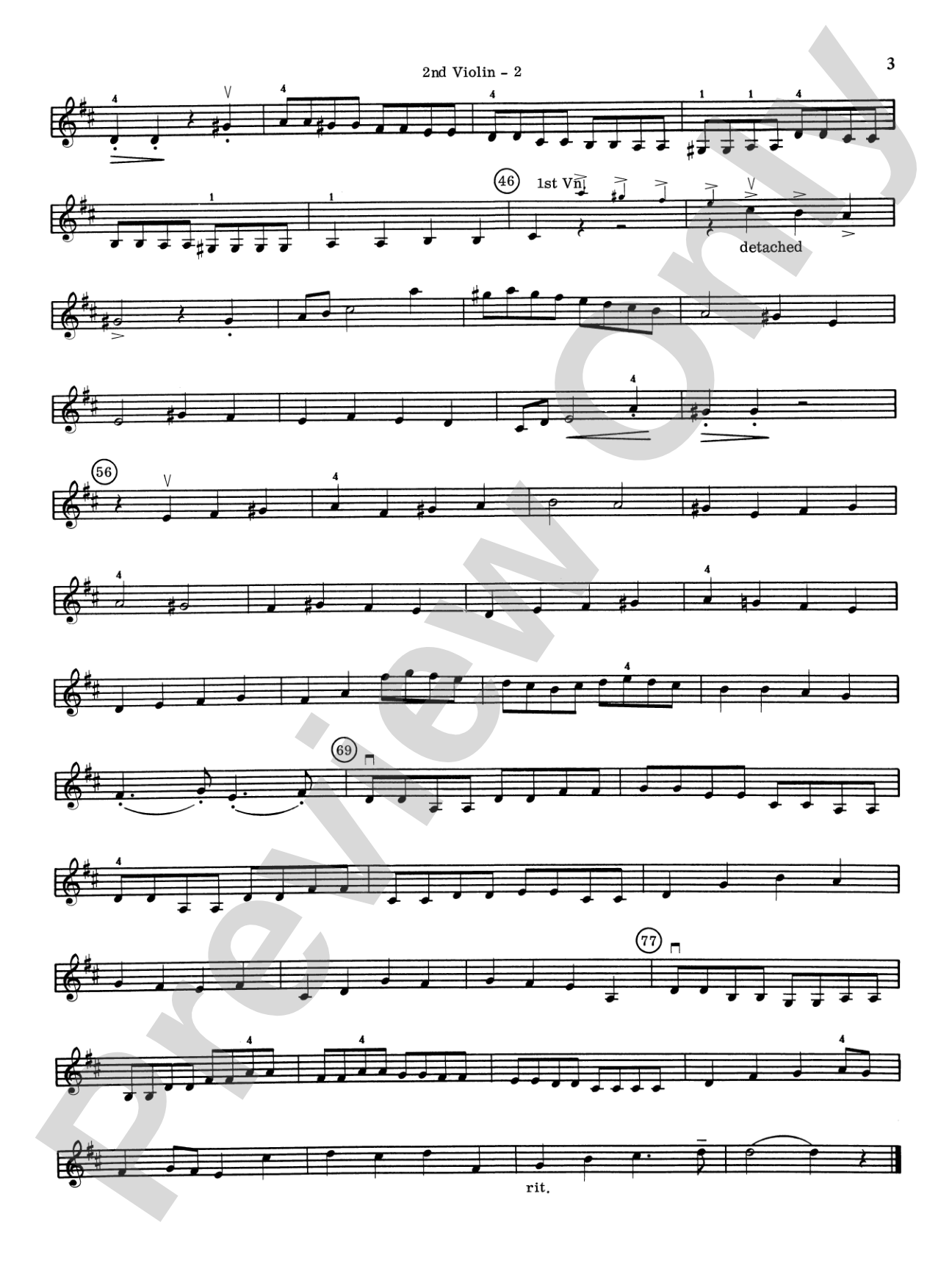 Highland/Etling Violin Quartet Series: Set 5: 2nd Violin