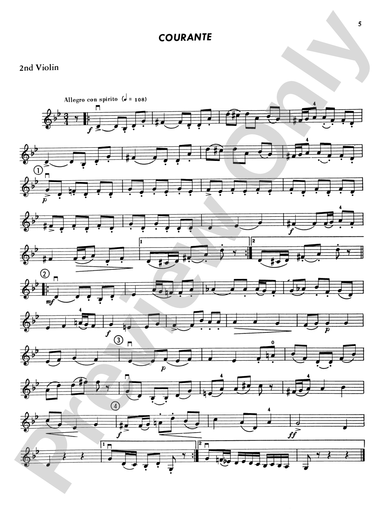 Highland/Etling Violin Quartet Series: Set 5: 2nd Violin