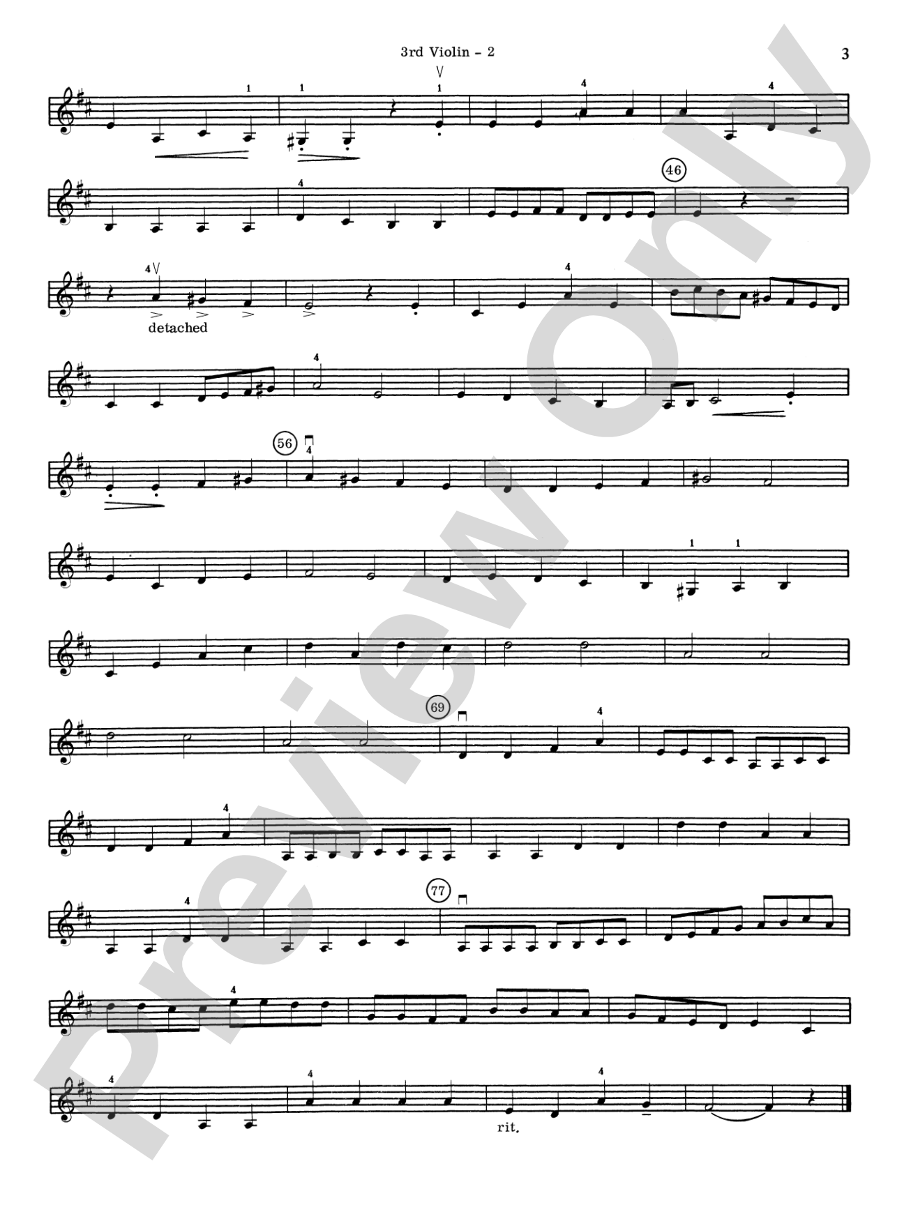Highland/Etling Violin Quartet Series: Set 5: 3rd Violin (Viola [TC])