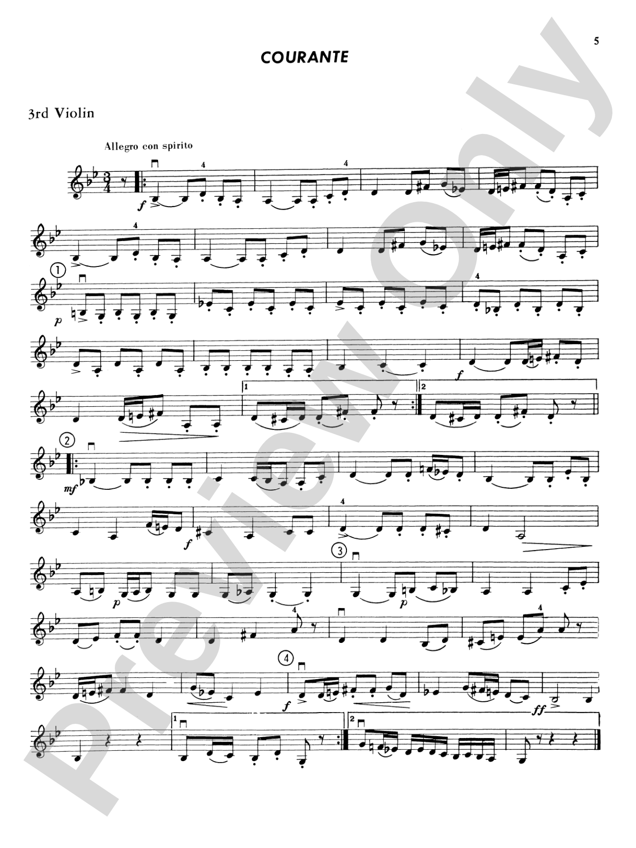 Highland/Etling Violin Quartet Series: Set 5: 3rd Violin (Viola [TC])