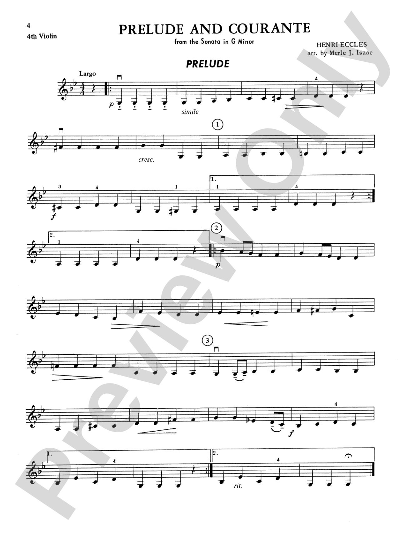 Highland/Etling Violin Quartet Series: Set 5: 4th Violin