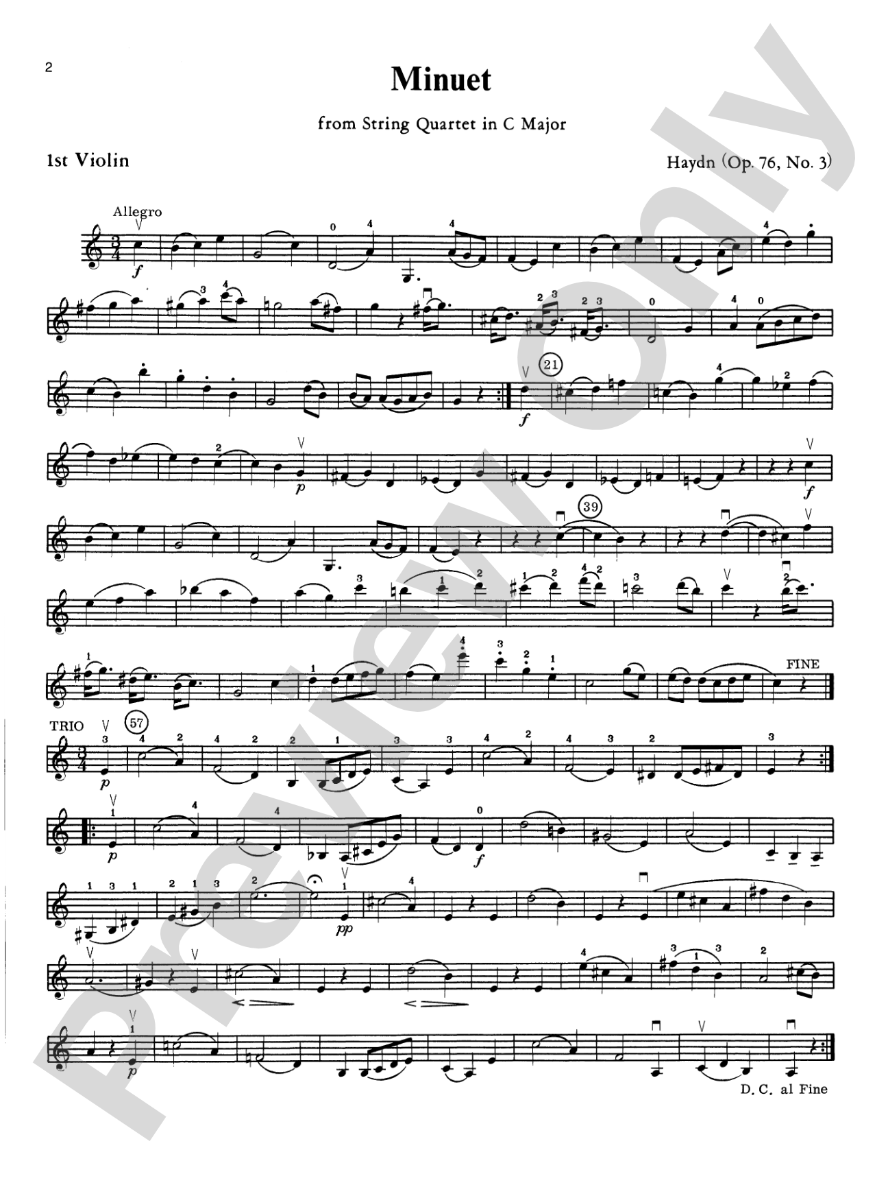 Haydn String Quartets: 1st Violin