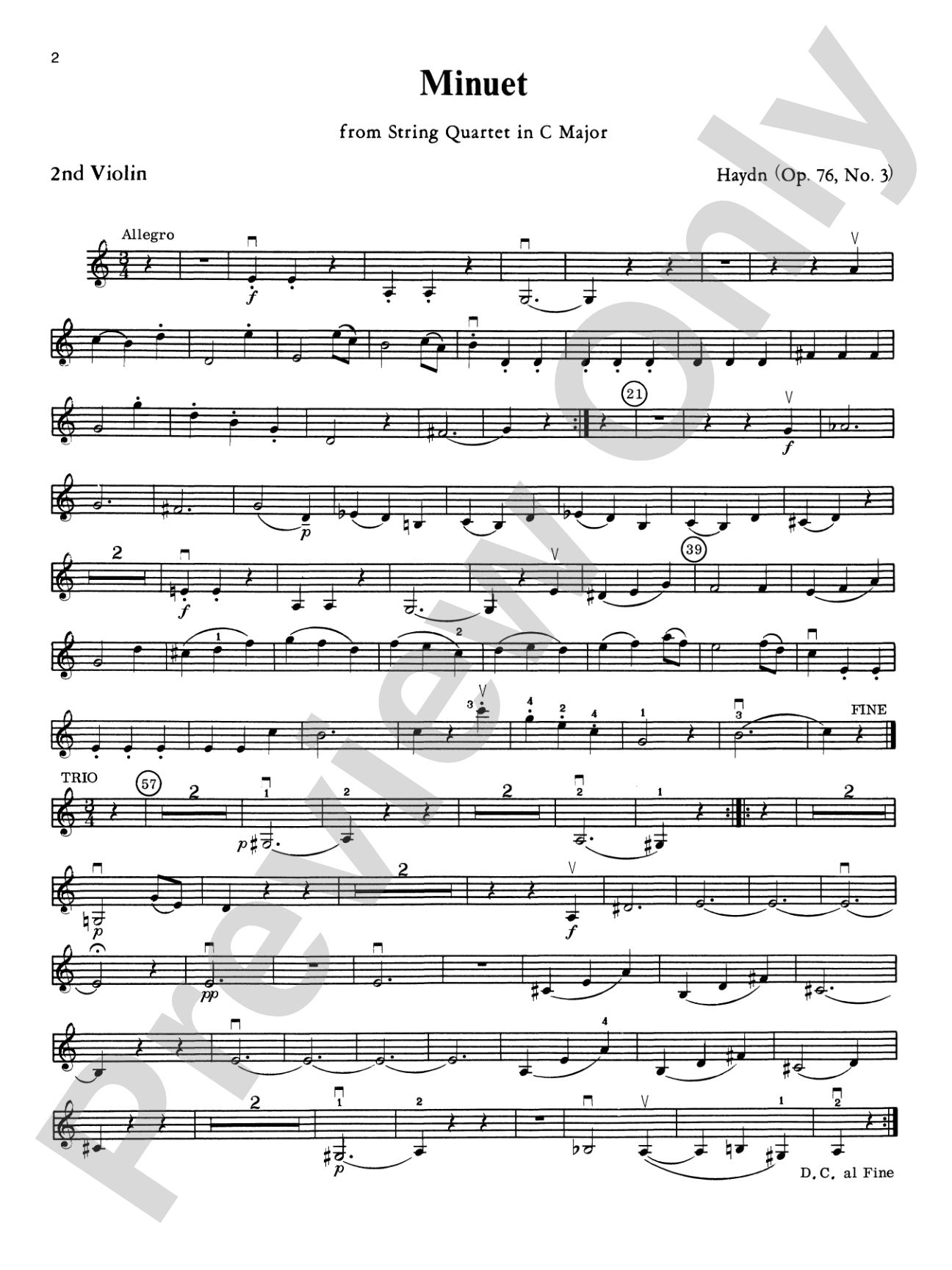 Haydn String Quartets: 2nd Violin