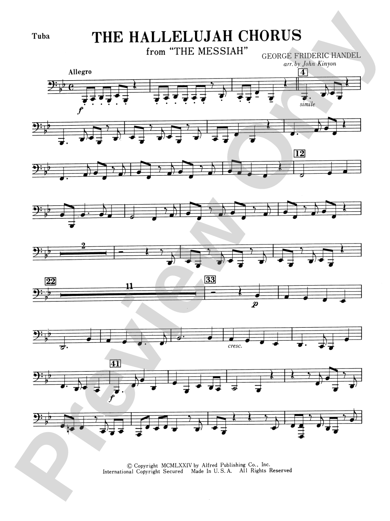 Hallelujah Chorus: Tuba