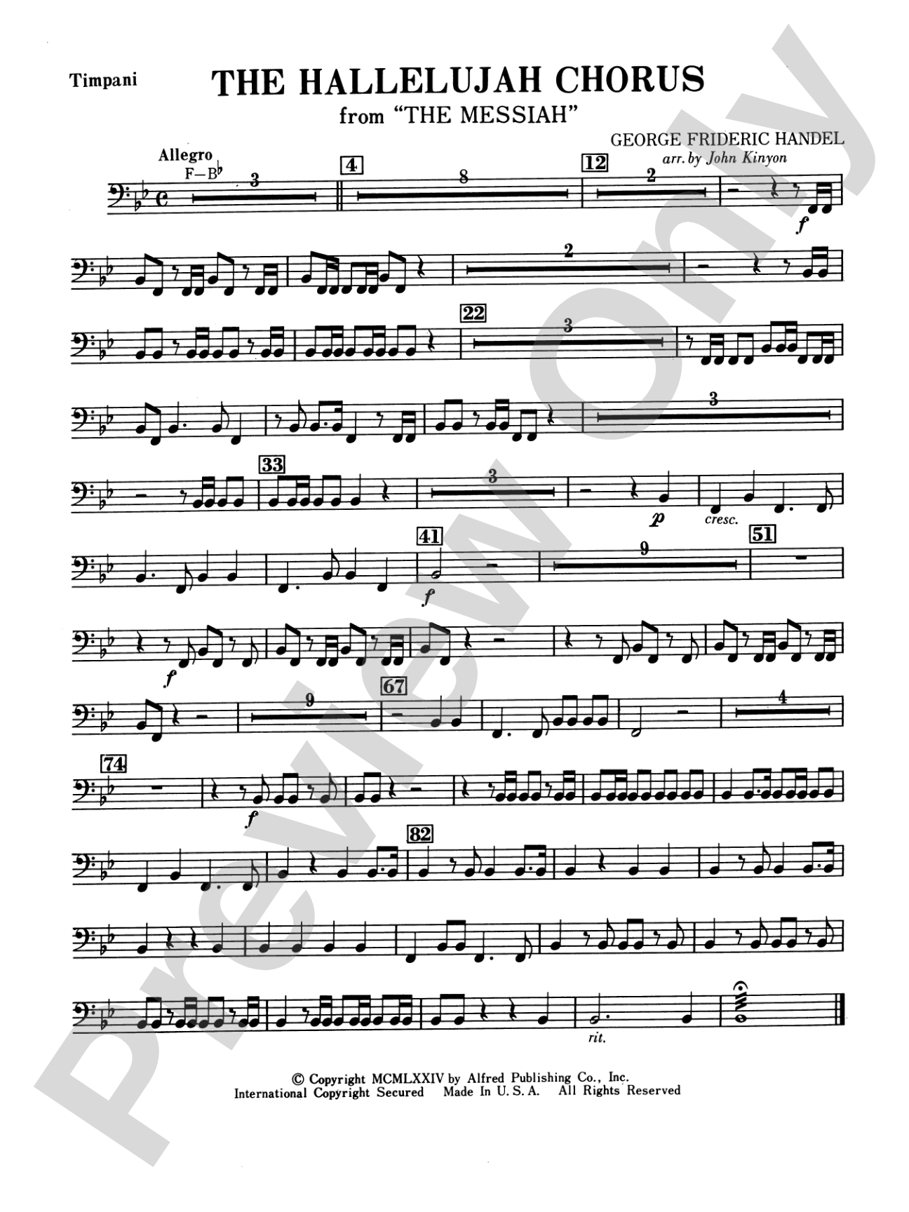 Hallelujah Chorus: Timpani