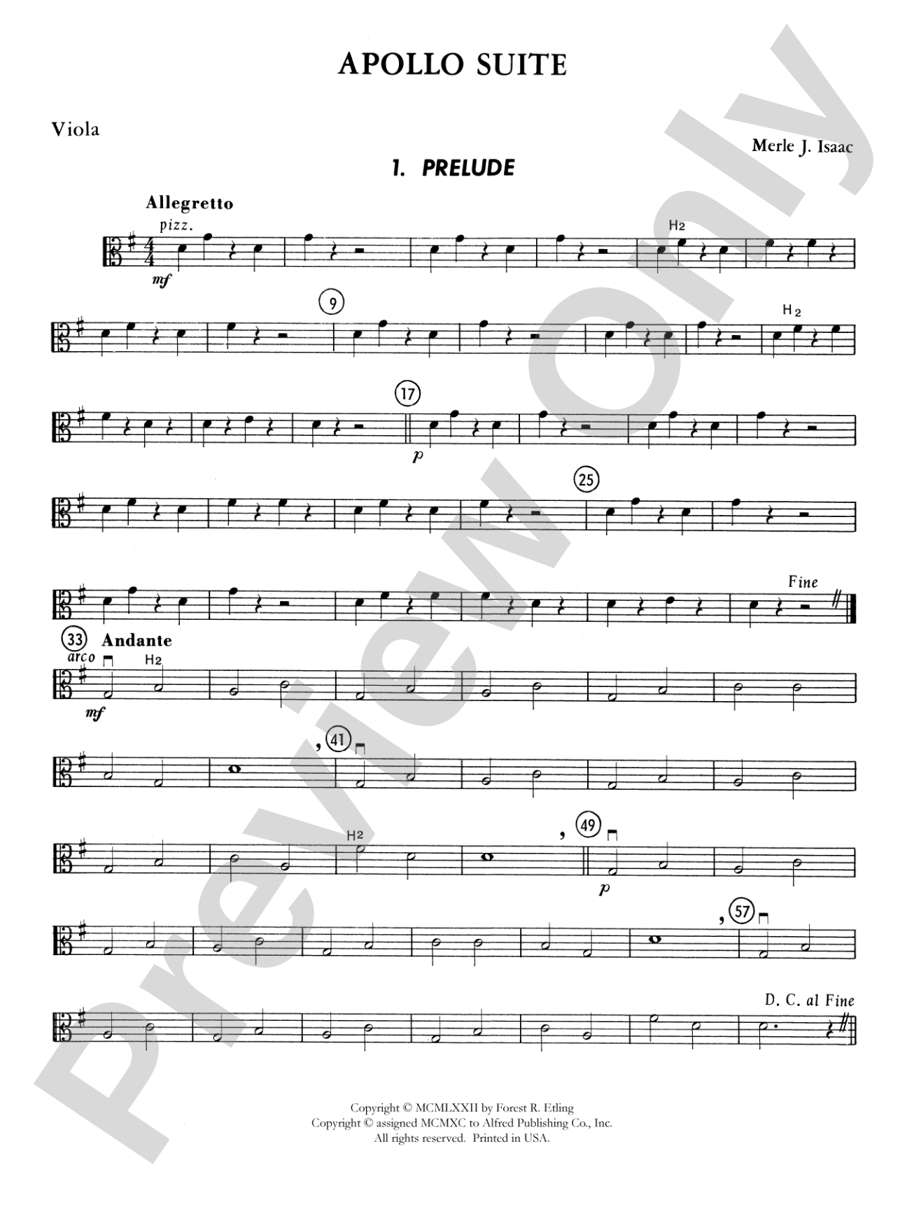 The Apollo Suite: Viola