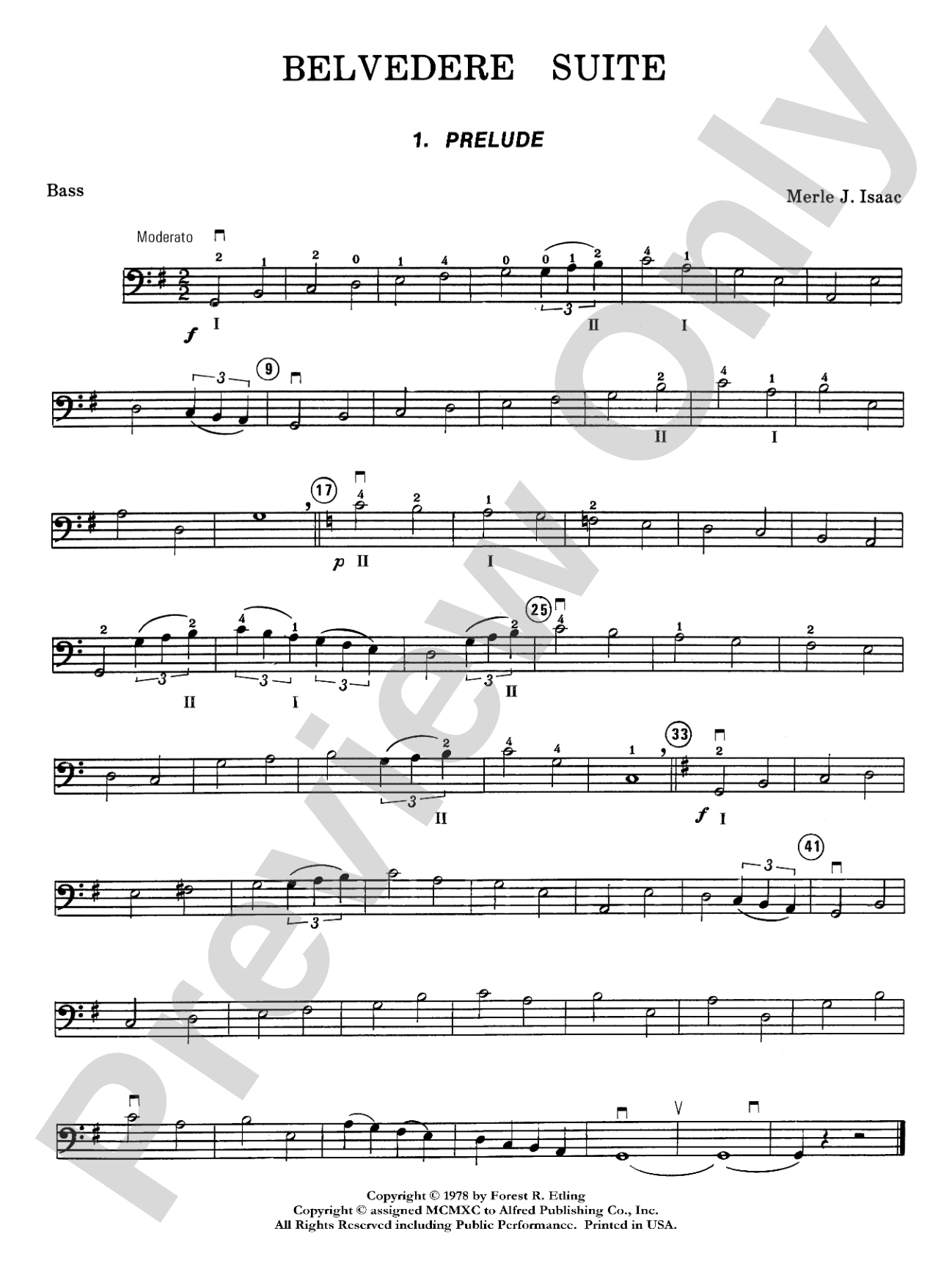 Belvedere Suite: String Bass