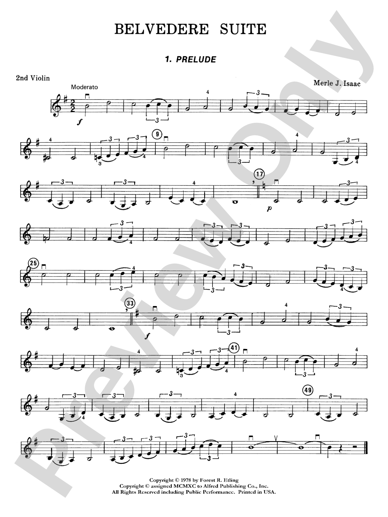 Belvedere Suite: 2nd Violin