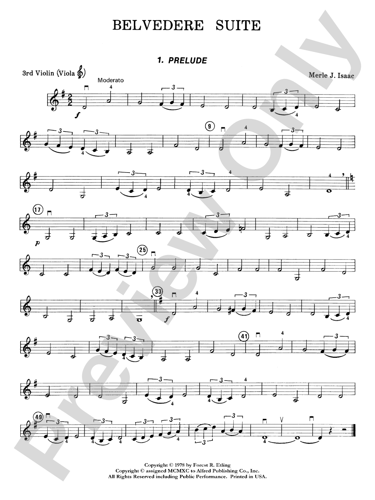 Belvedere Suite: 3rd Violin (Viola [TC])