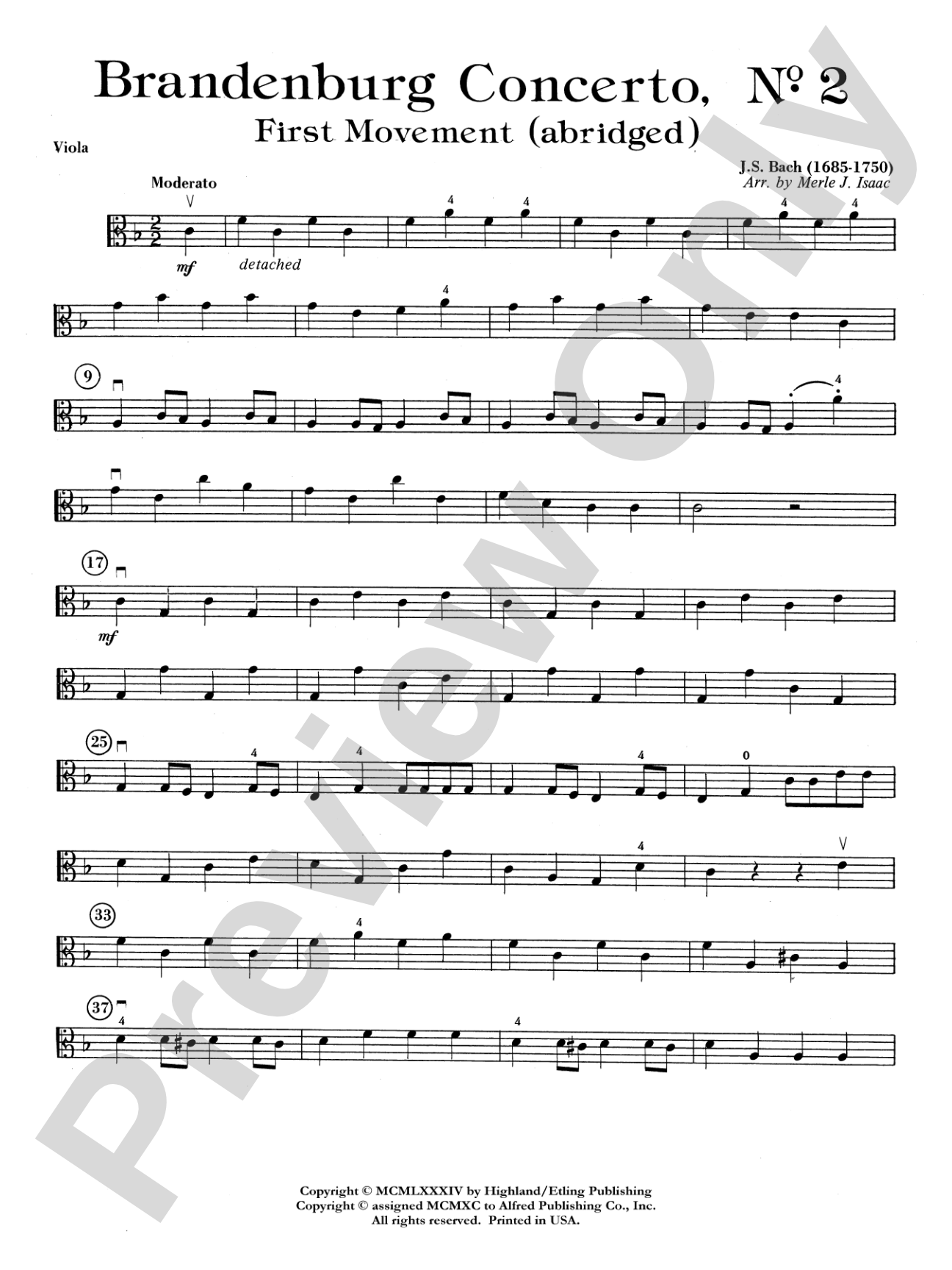 Brandenburg Concerto No. 2: Viola