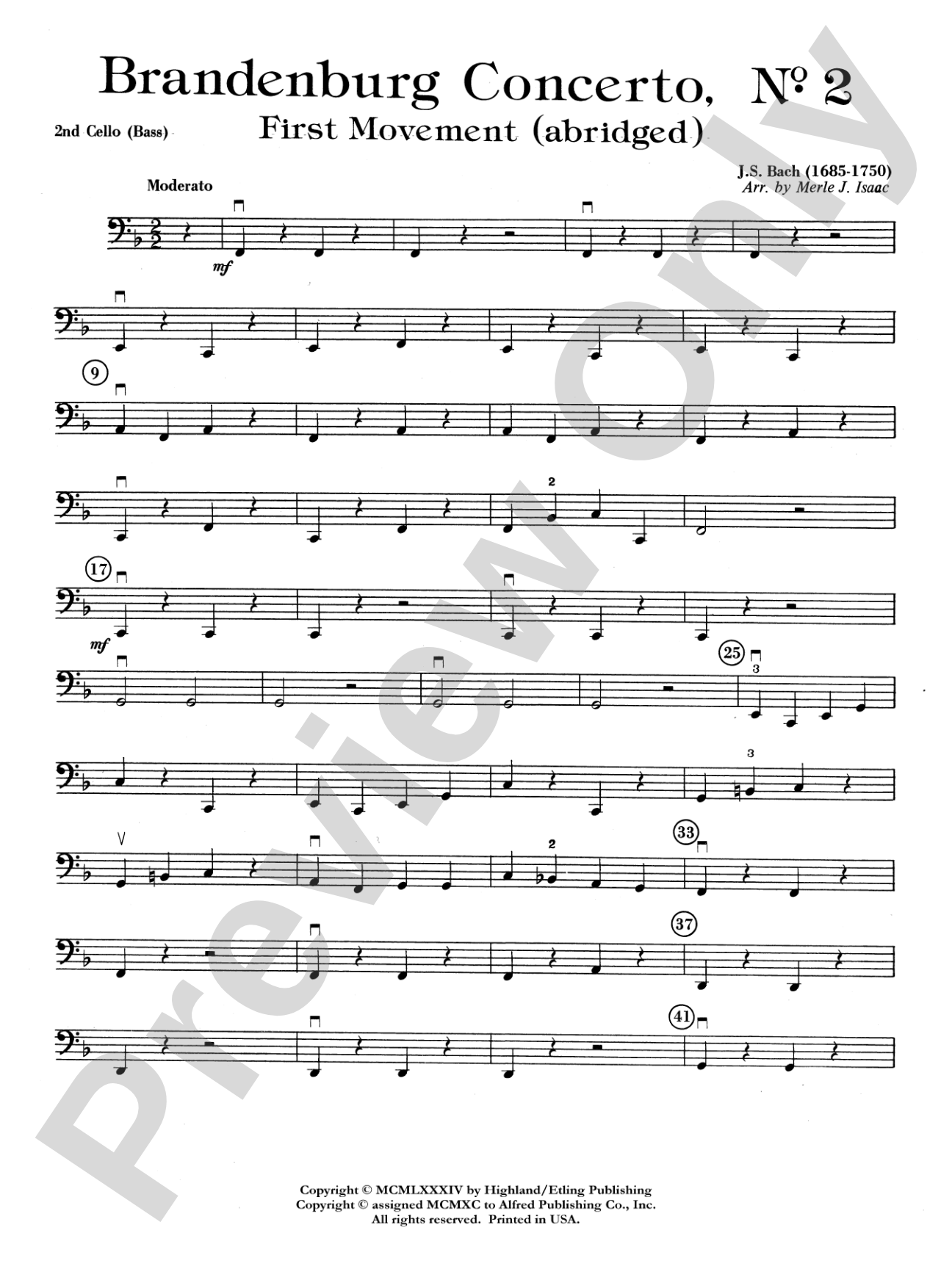 Brandenburg Concerto No. 2: 2nd Cello