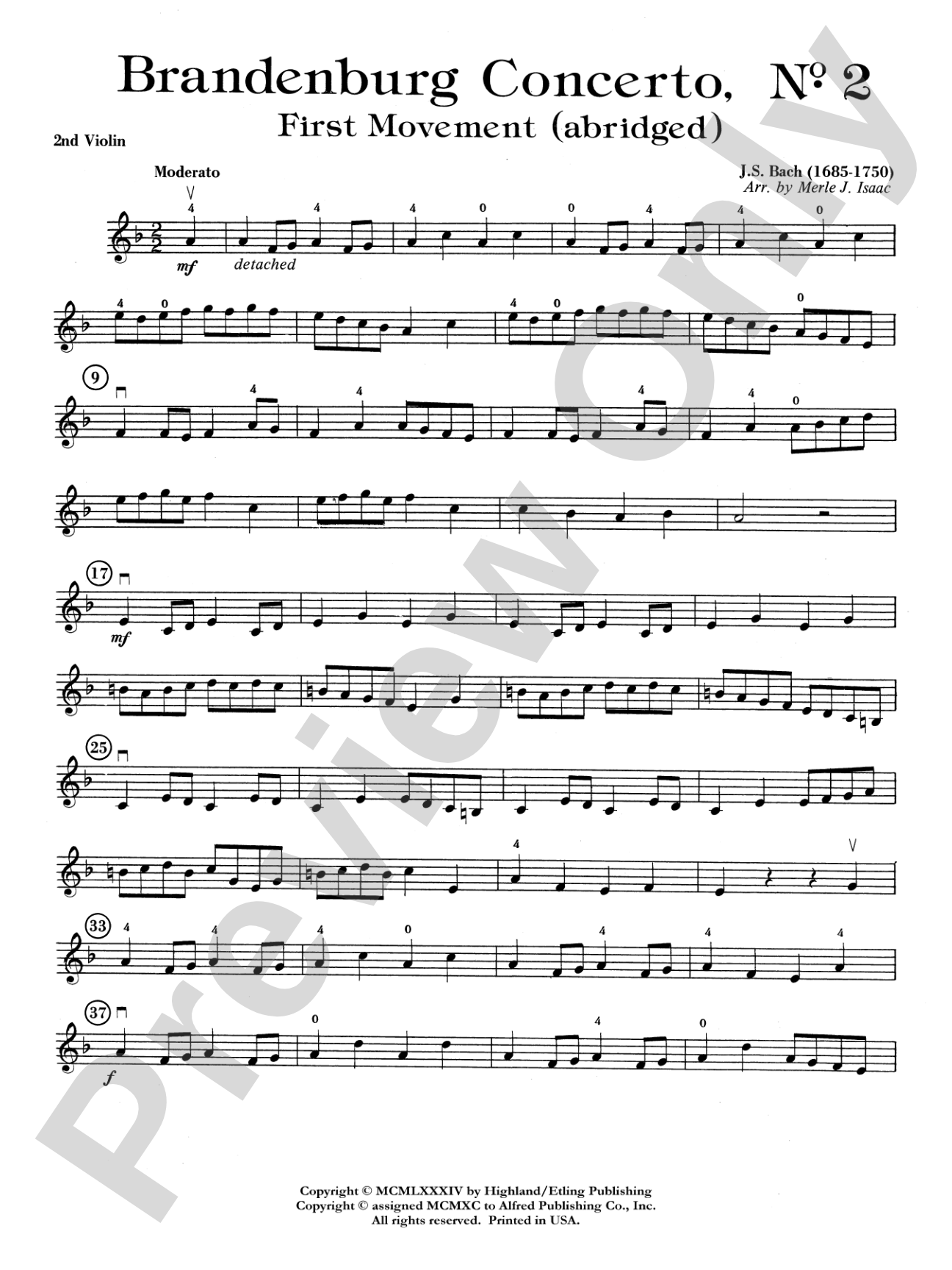 Brandenburg Concerto No. 2: 2nd Violin