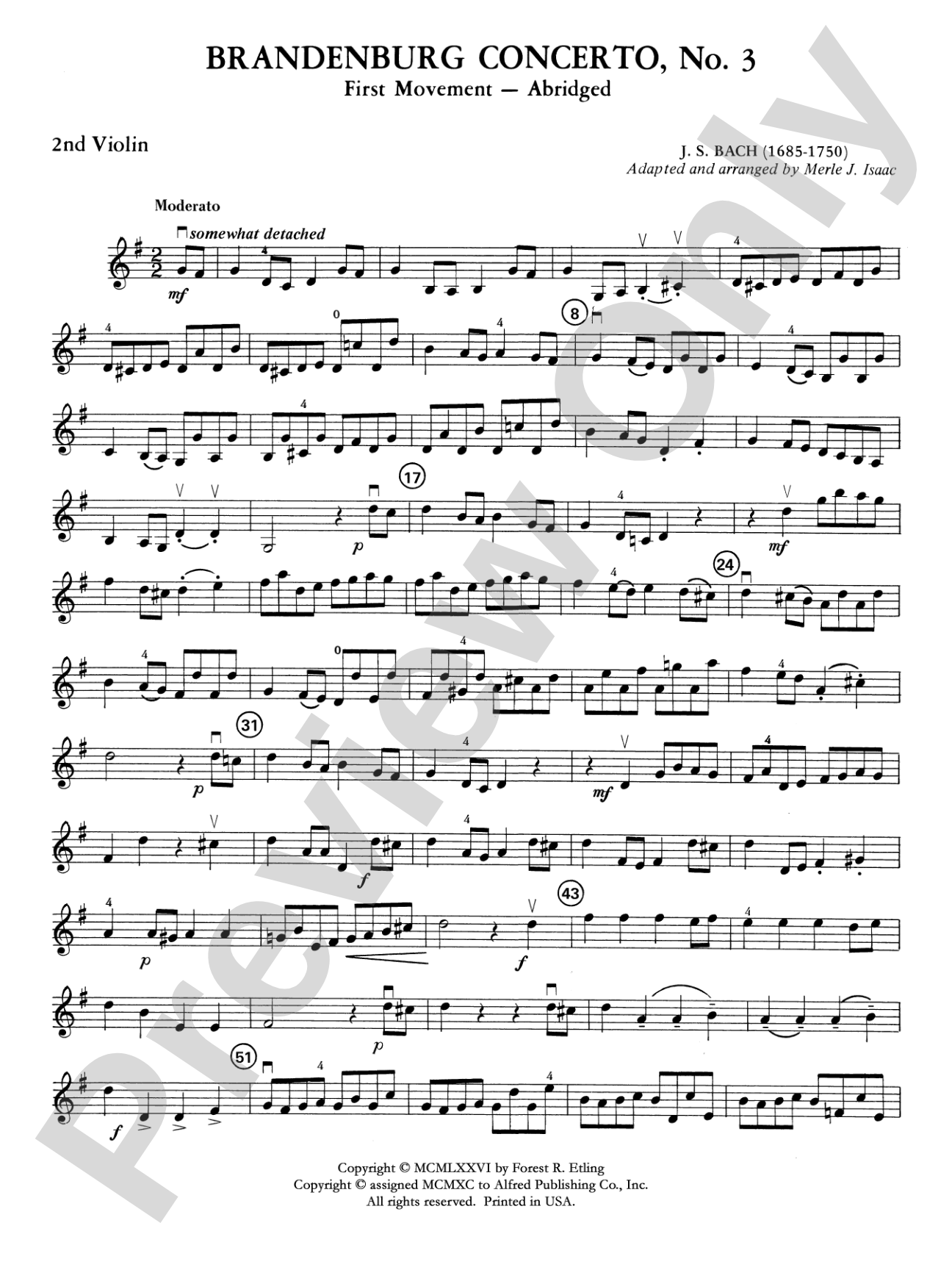 Brandenburg Concerto No. 3: 2nd Violin