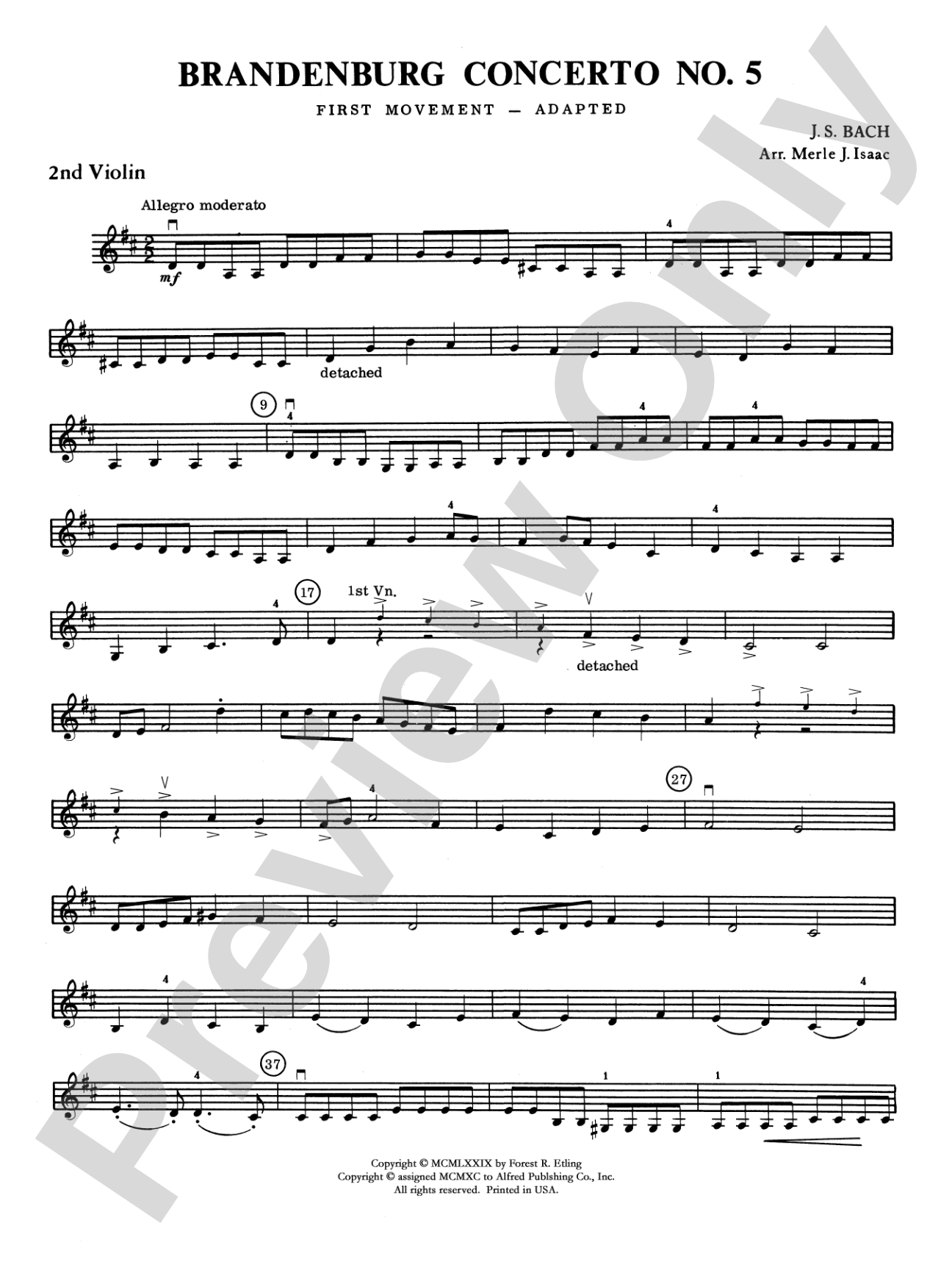 Brandenburg Concerto No. 5: 2nd Violin
