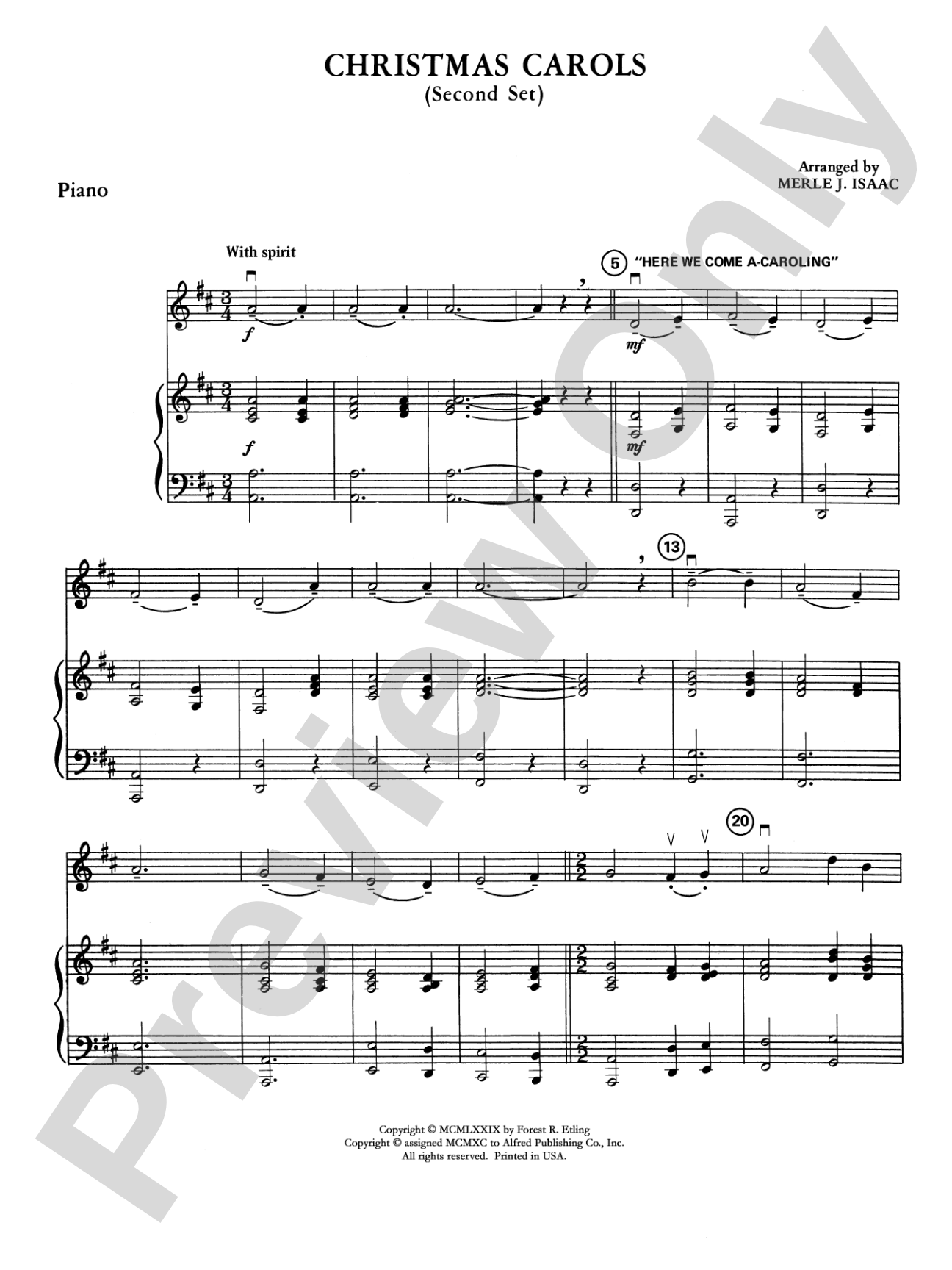 Christmas Carols Set 2: Piano Accompaniment
