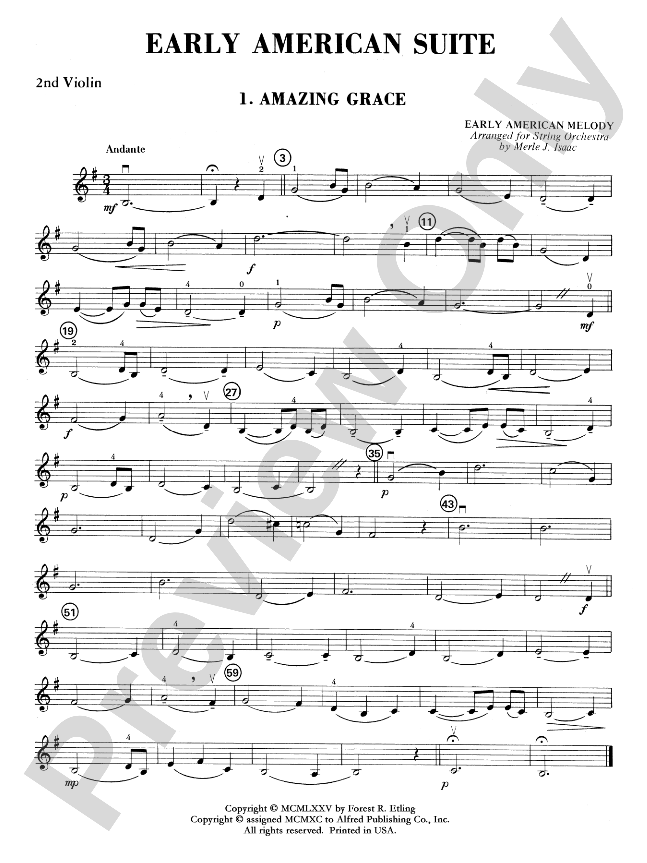 Early American Suite: 2nd Violin