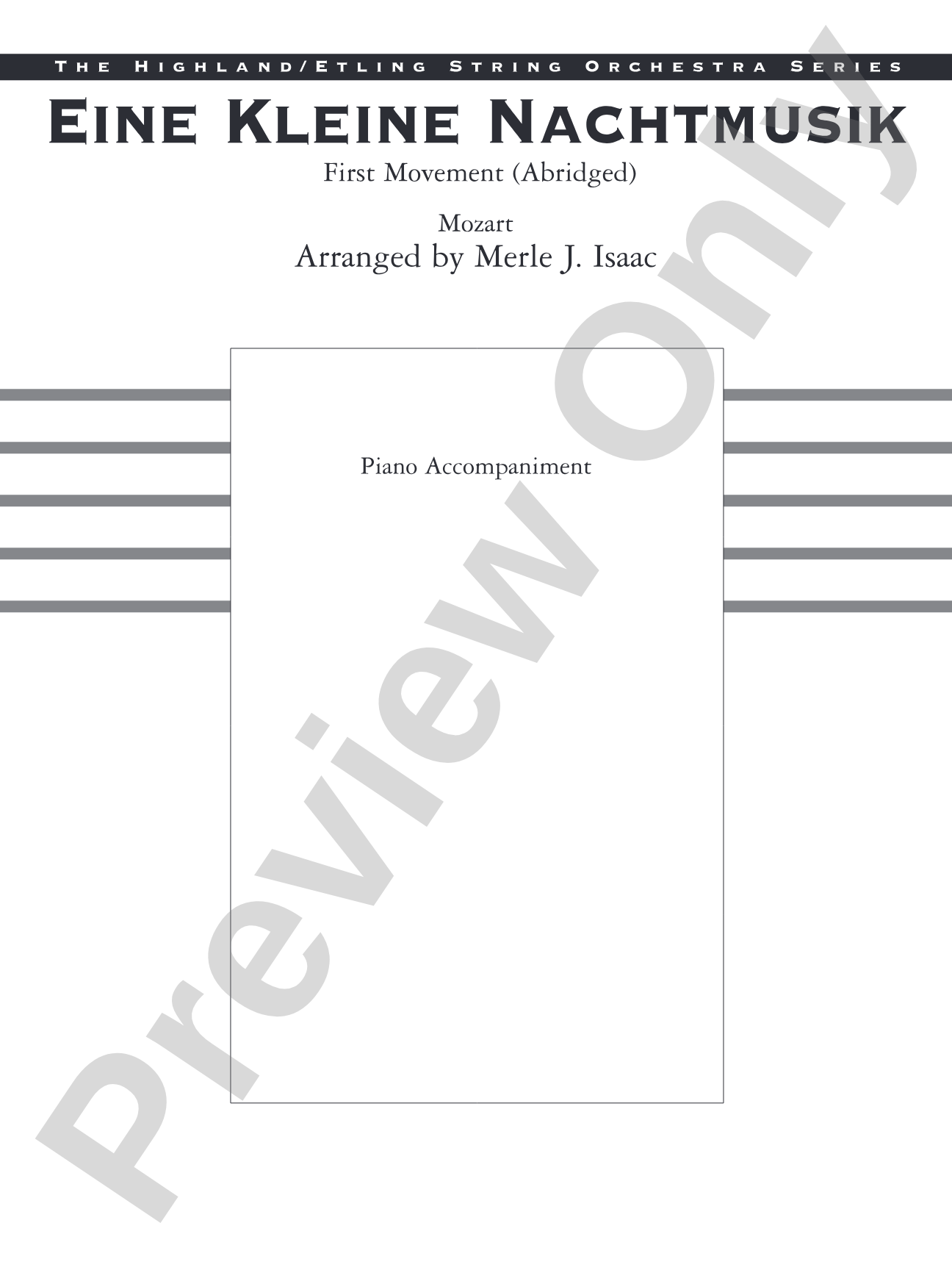 Eine Kleine Nachtmusik: Piano Accompaniment