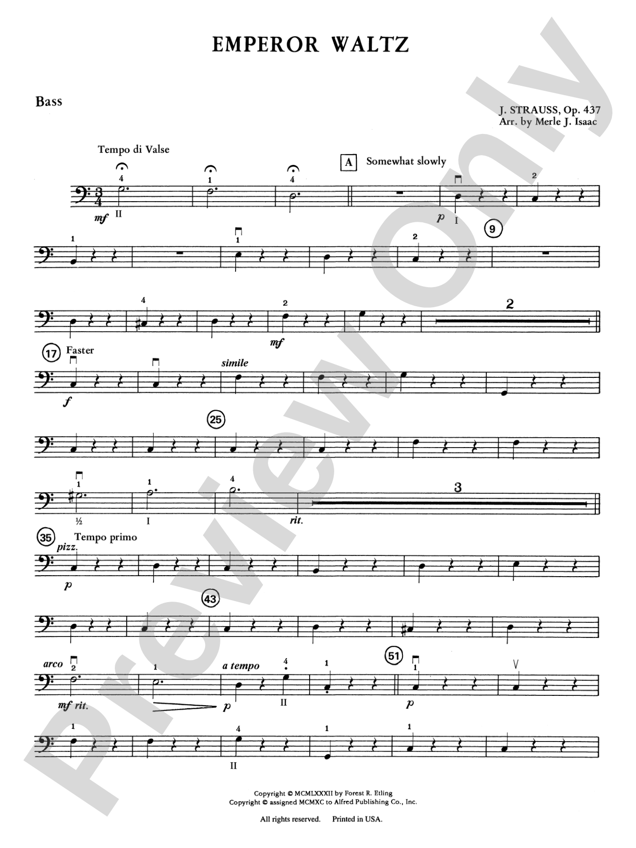 Emperor Waltz: String Bass