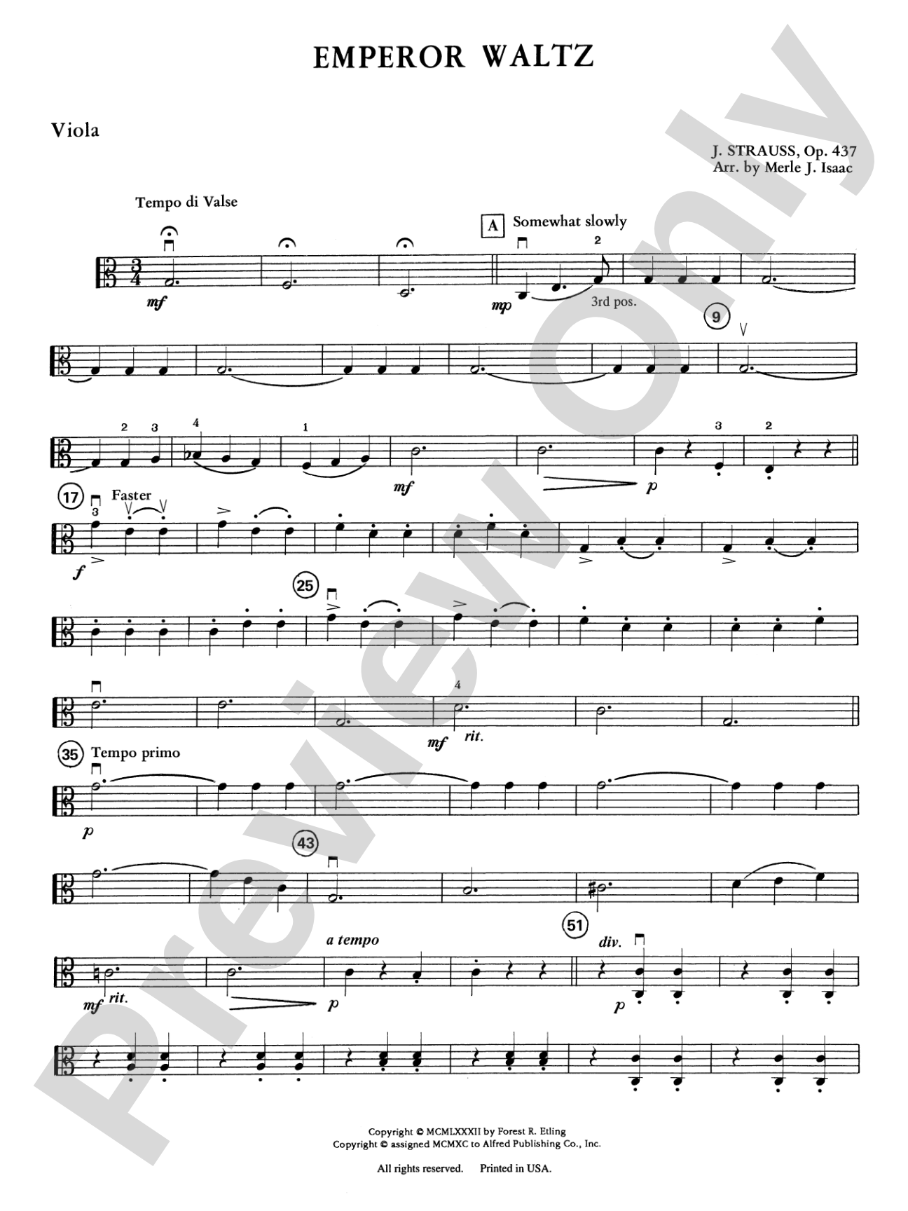Emperor Waltz: Viola