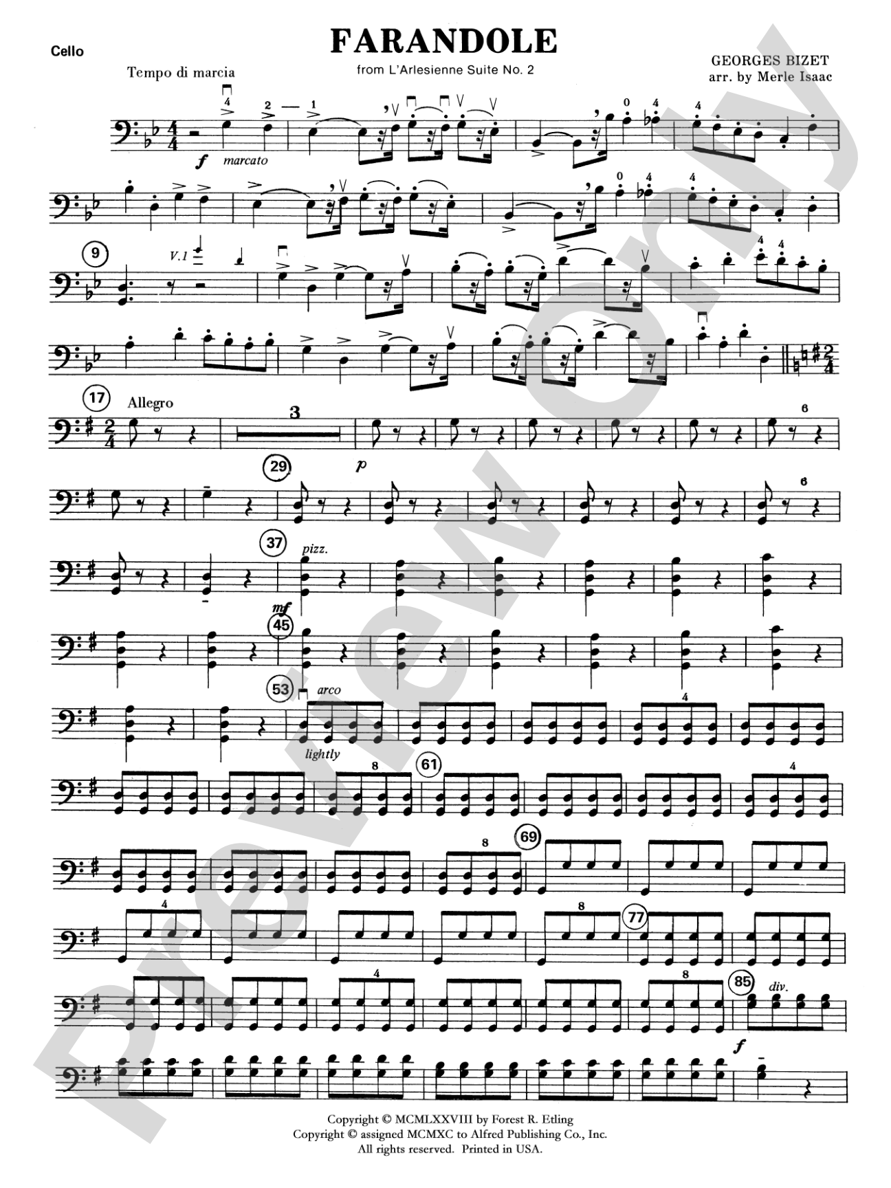 Farandole: Cello