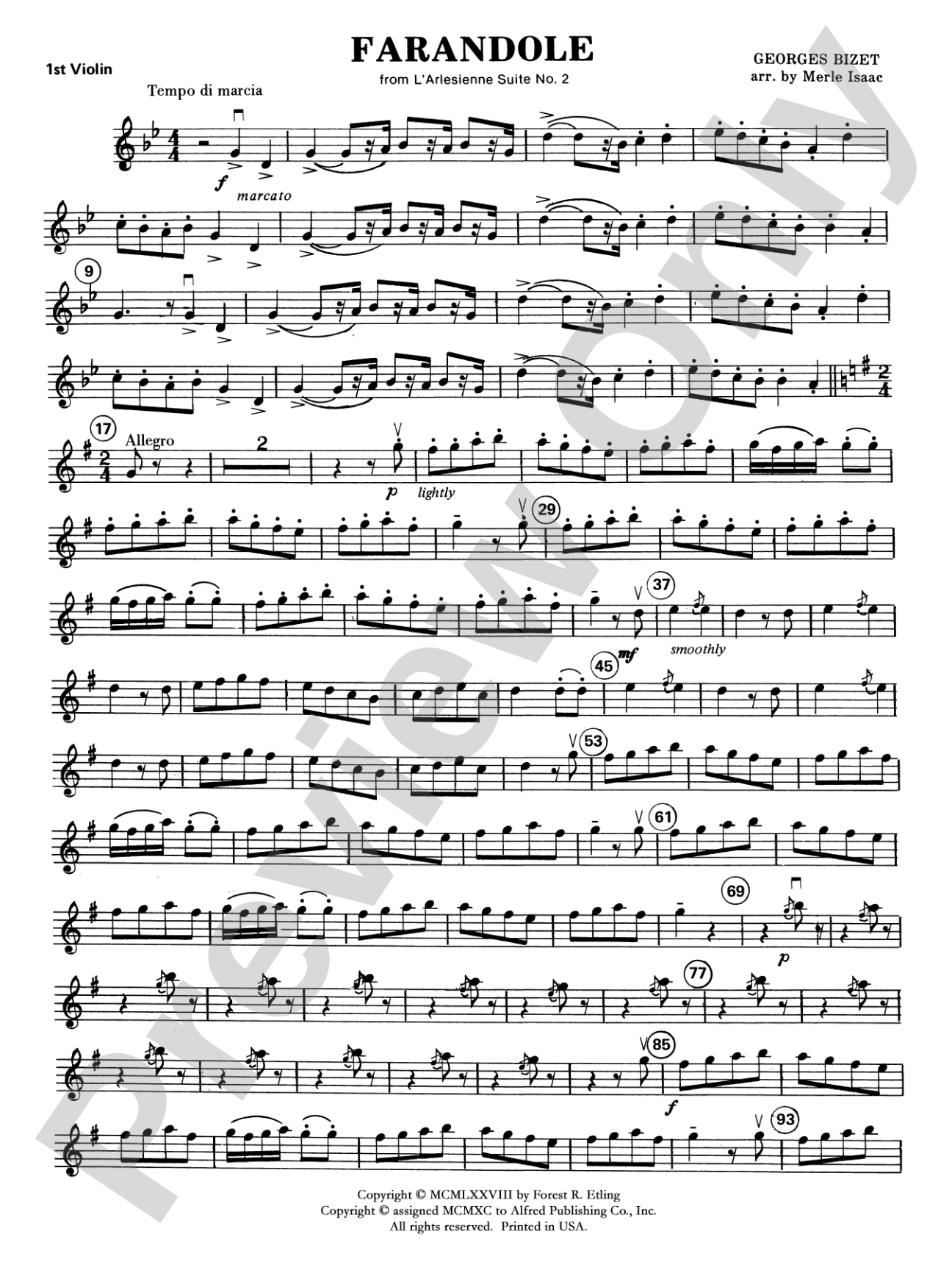 Farandole: 1st Violin