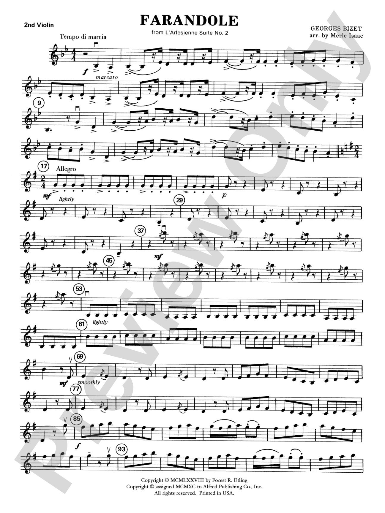 Farandole: 2nd Violin