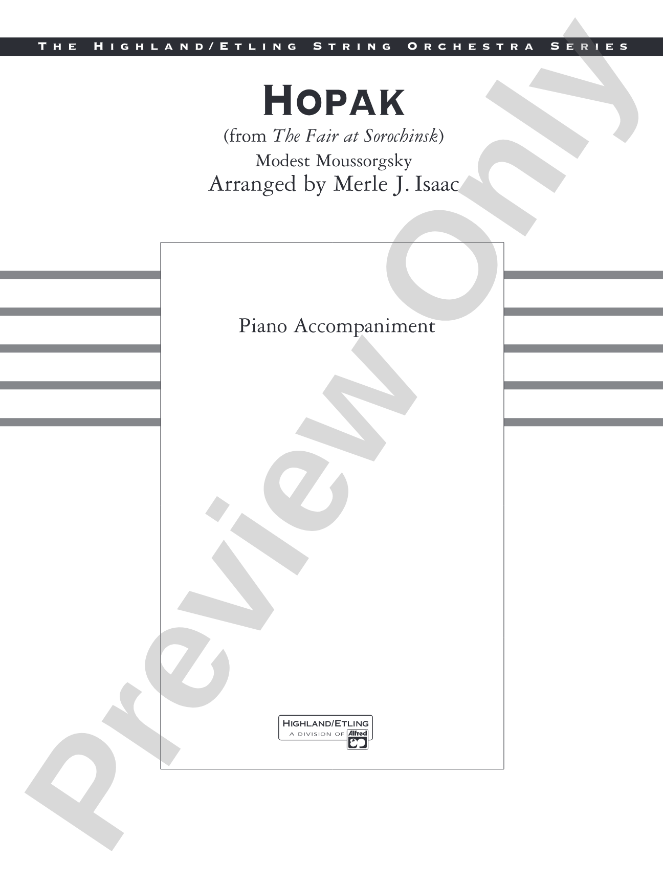 Hopak: Piano Accompaniment