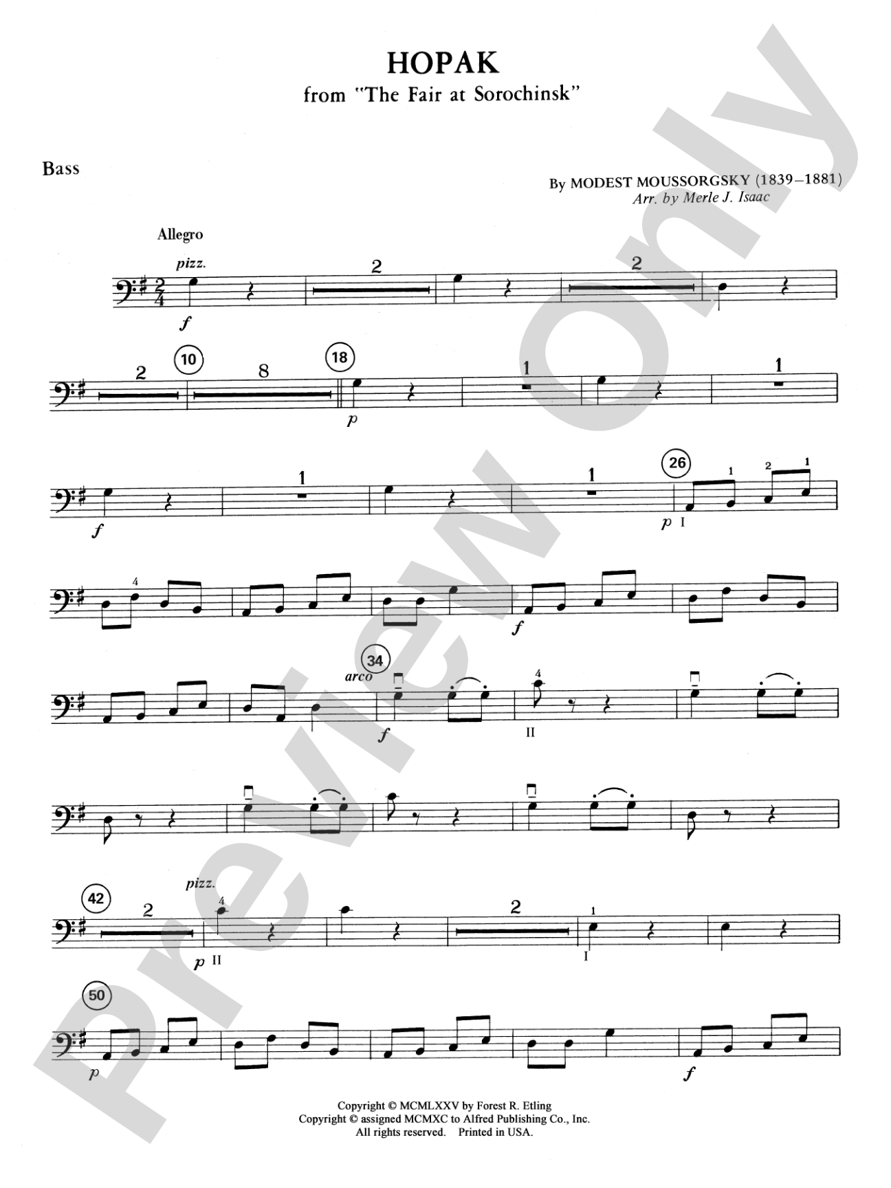 Hopak: String Bass