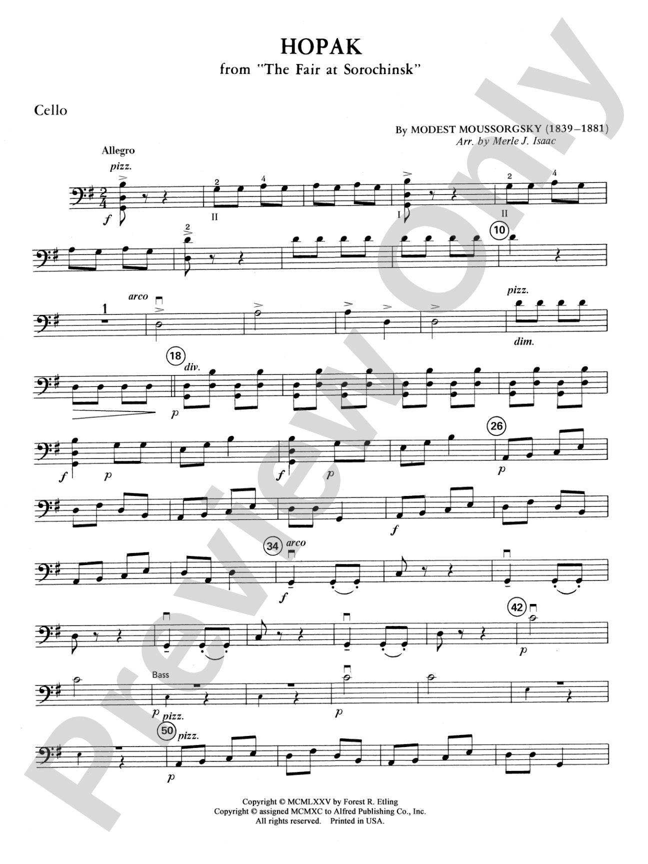 Hopak: Cello