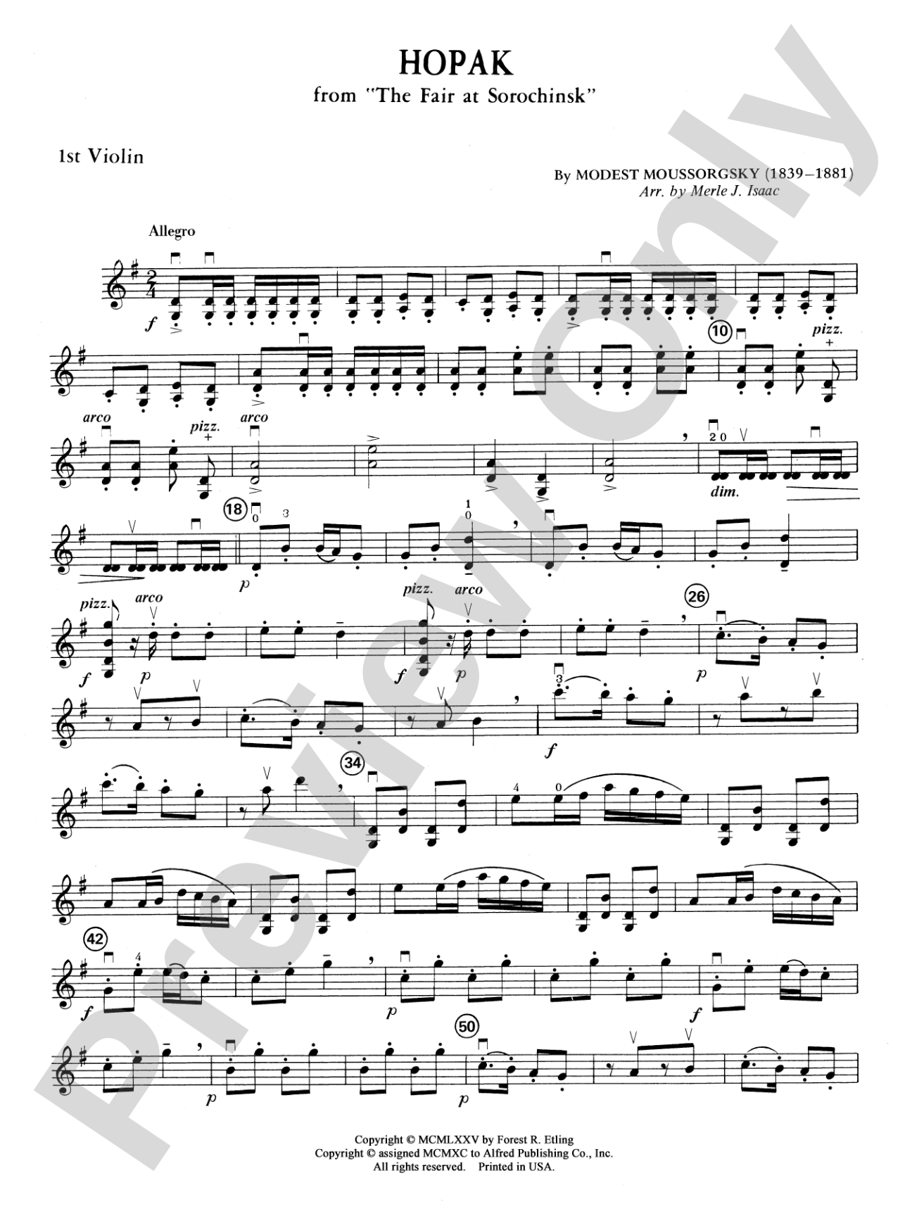 Hopak: 1st Violin