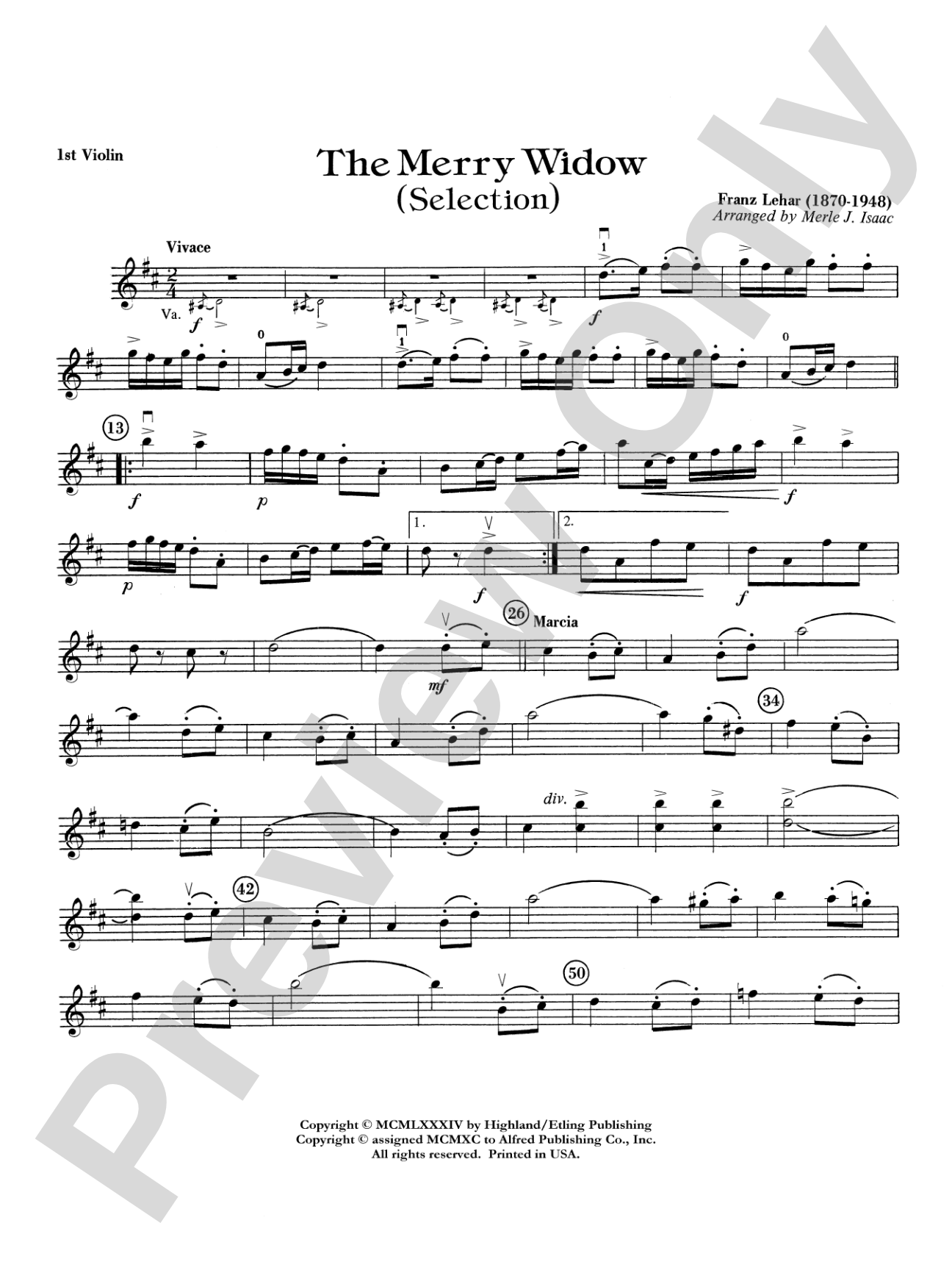 The Merry Widow: 1st Violin