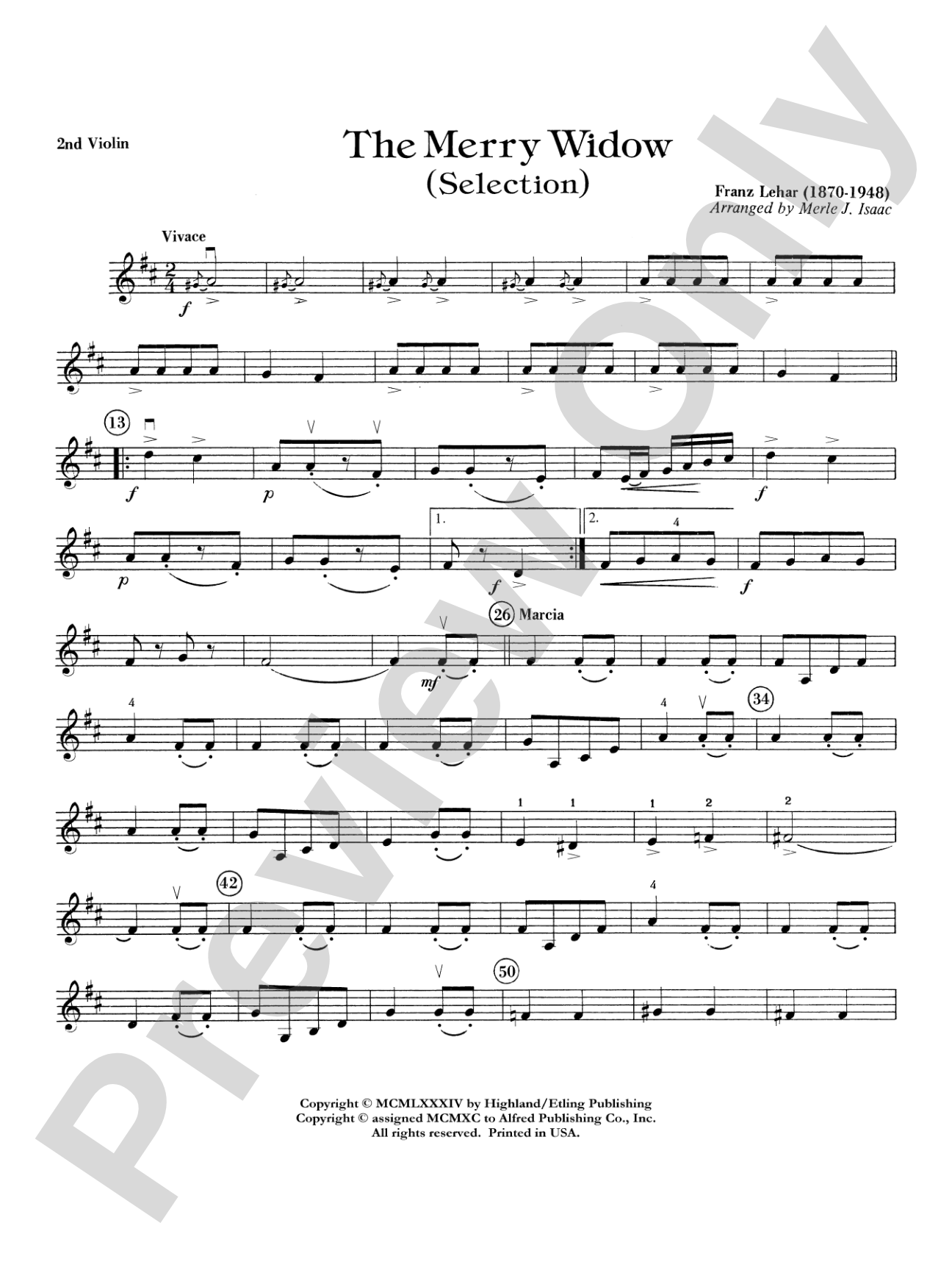 The Merry Widow: 2nd Violin
