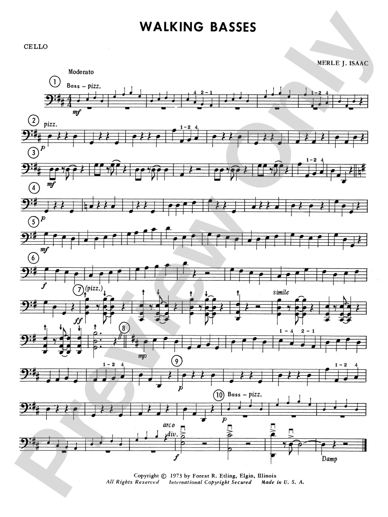 Walking Basses: Cello