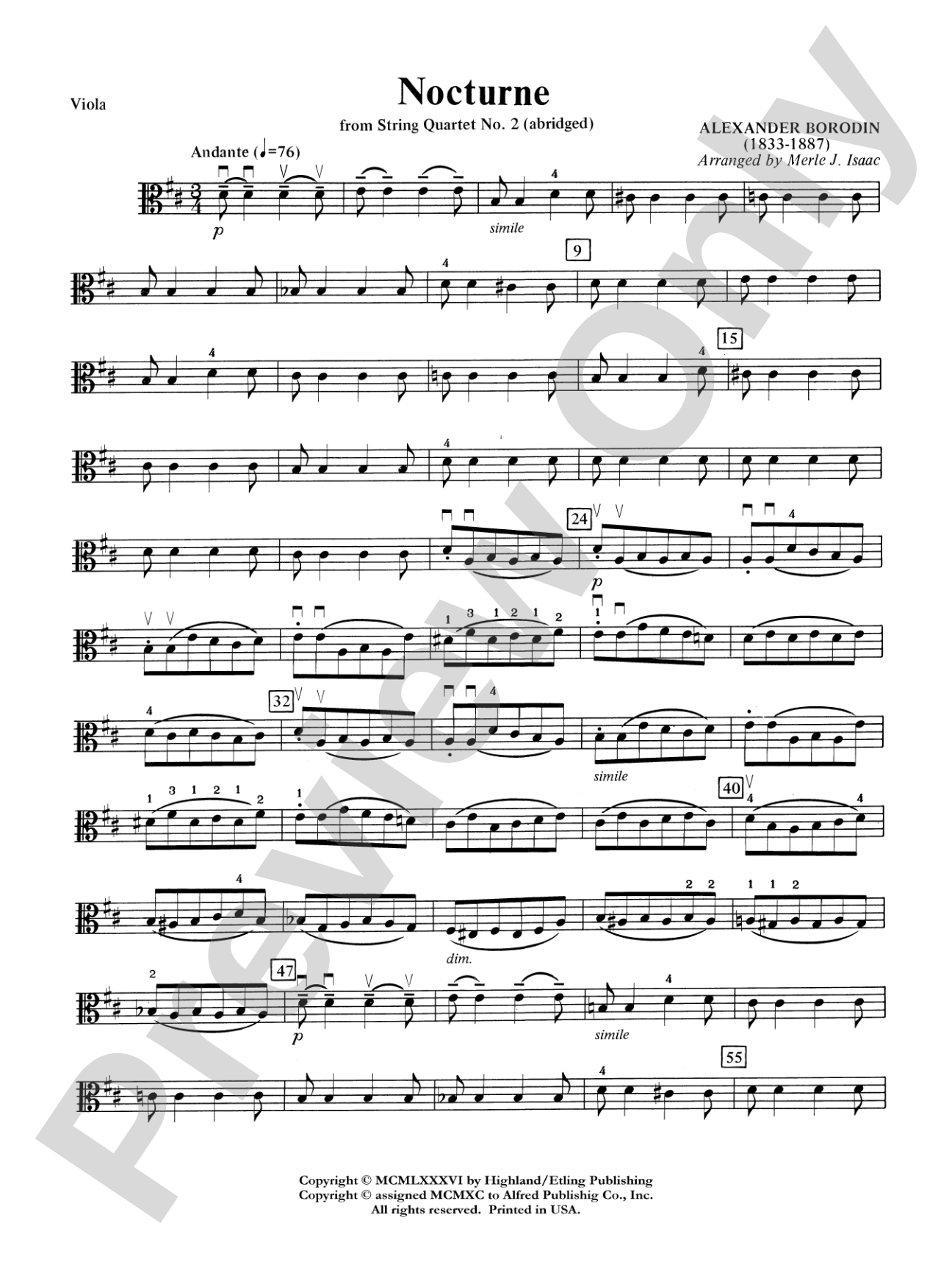 Nocturne: Viola