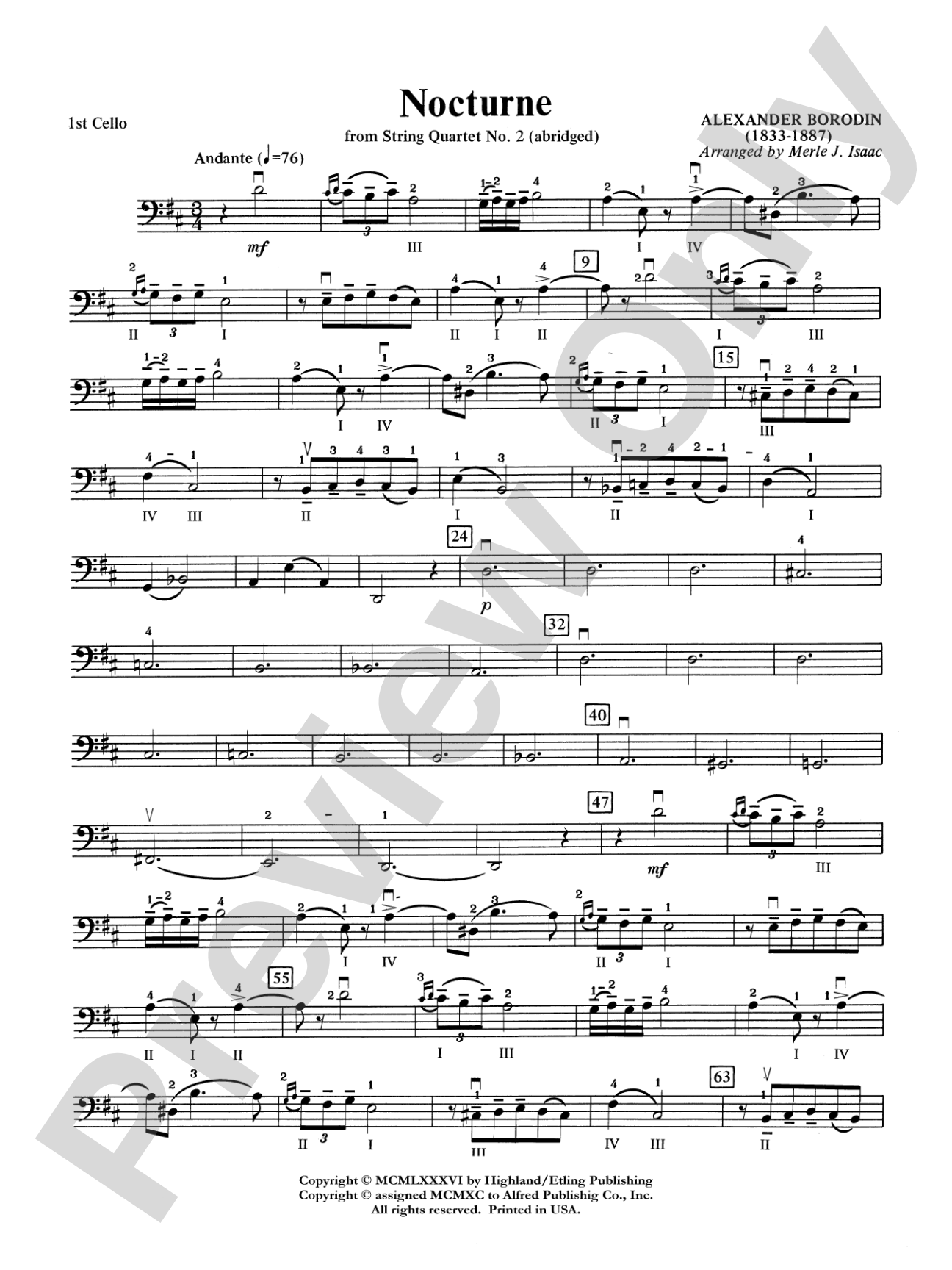 Nocturne: Cello