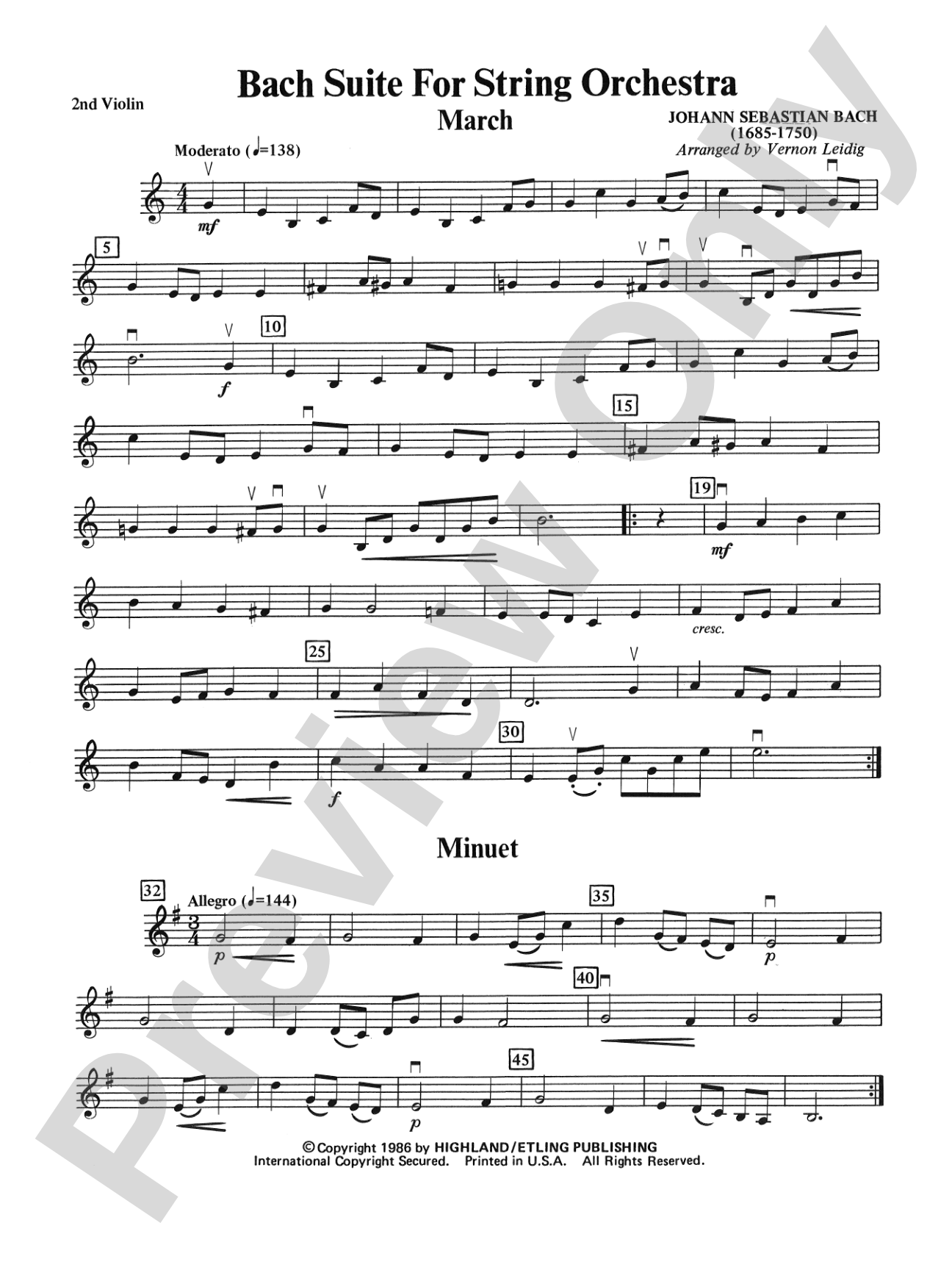 Bach Suite: 2nd Violin