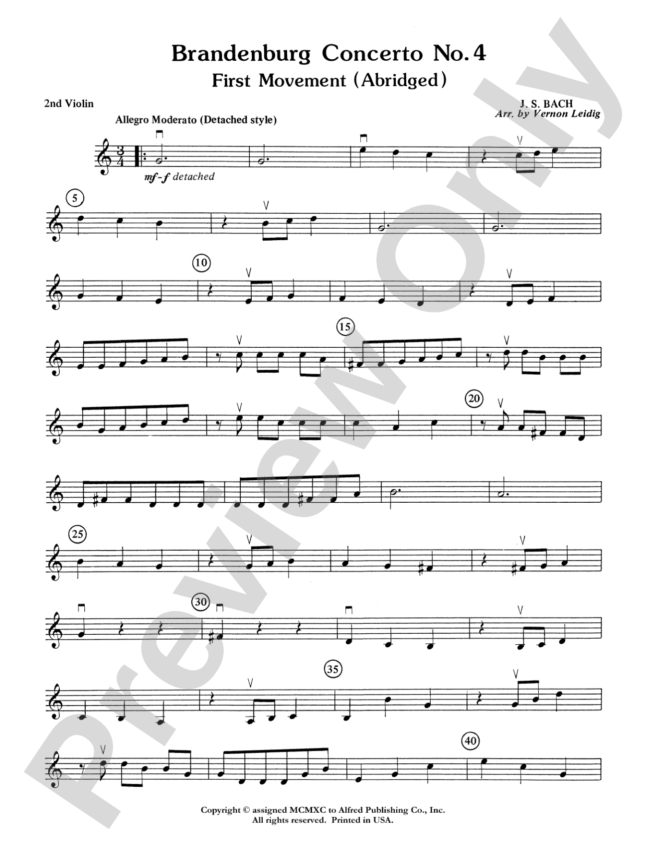 Brandenburg Concerto No. 4: 2nd Violin