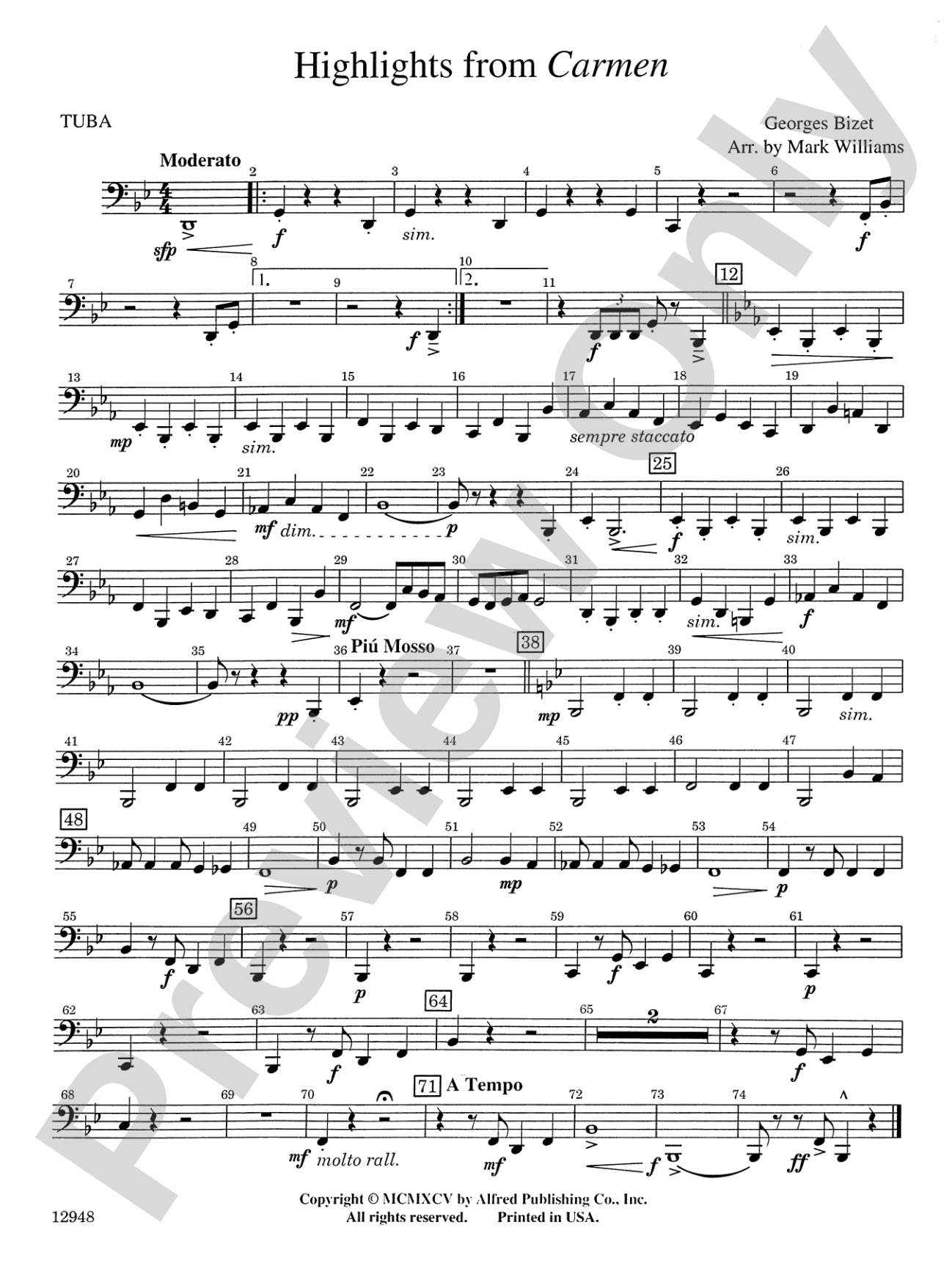 Highlights from Carmen: Tuba